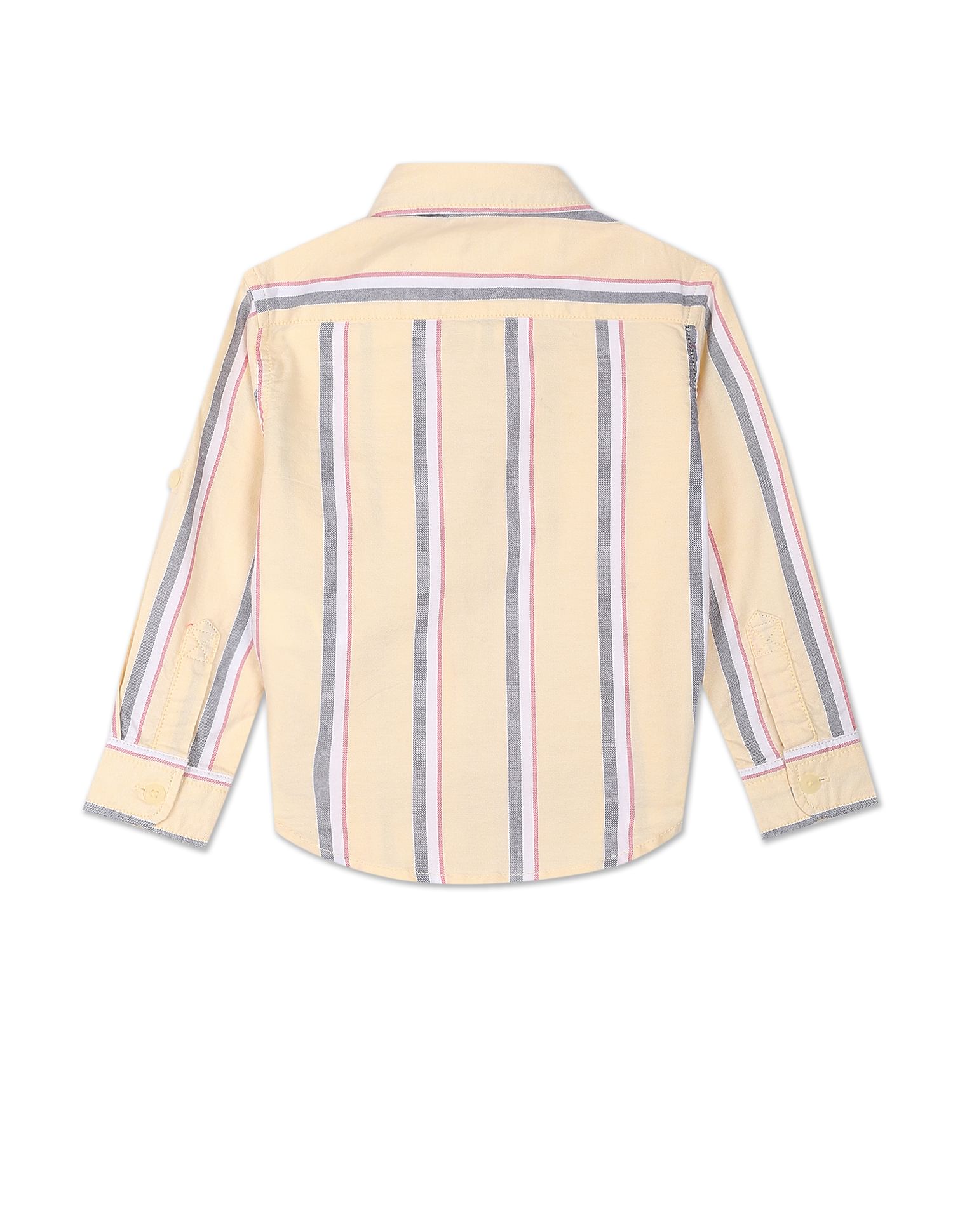 Vertical Stripe Oxford Shirt Yellow - U.S. Polo Assn. India | Large
