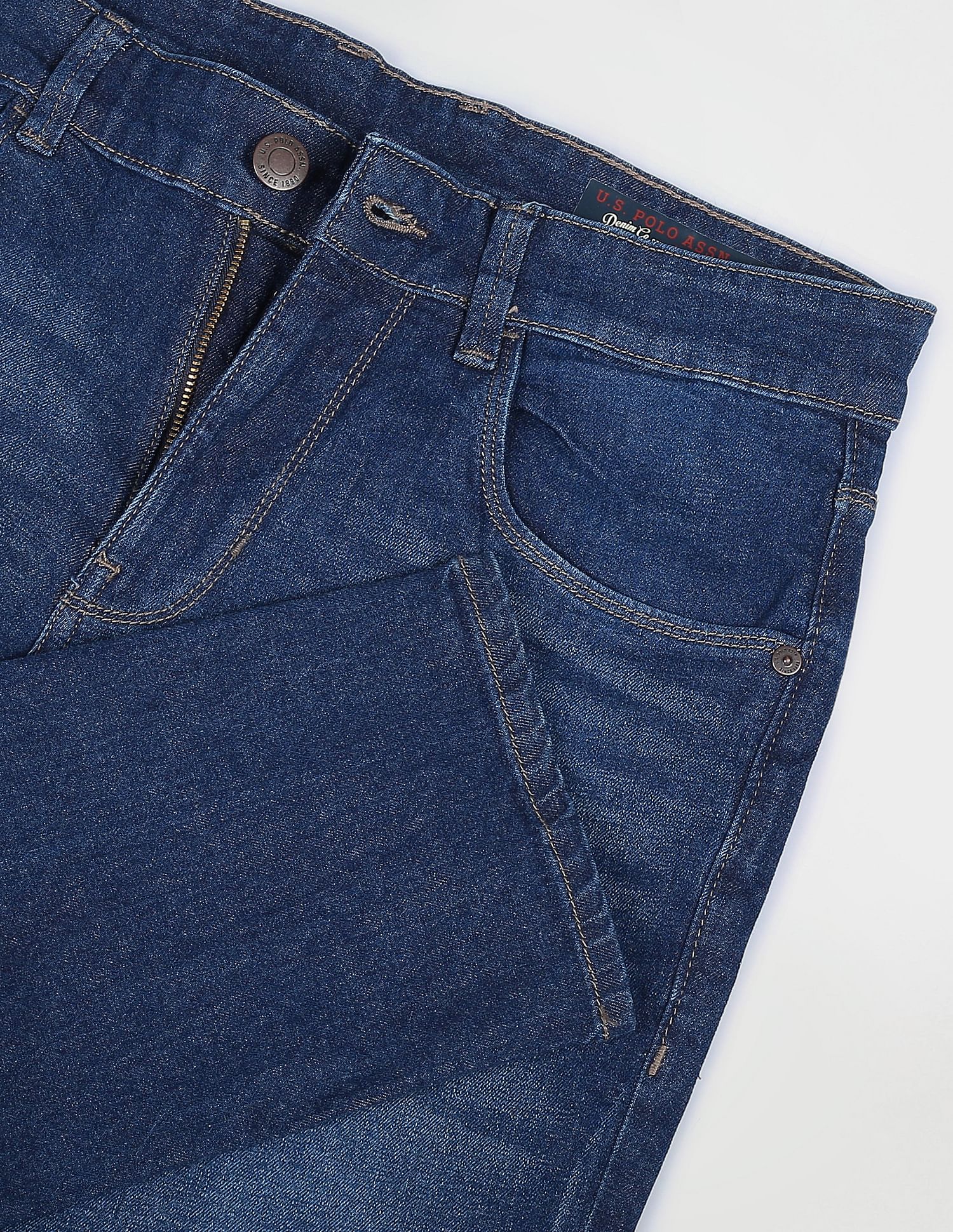 Stone Wash Brandon Slim Tapered Fit Jeans Blue - U.S. Polo Assn. India | Large
