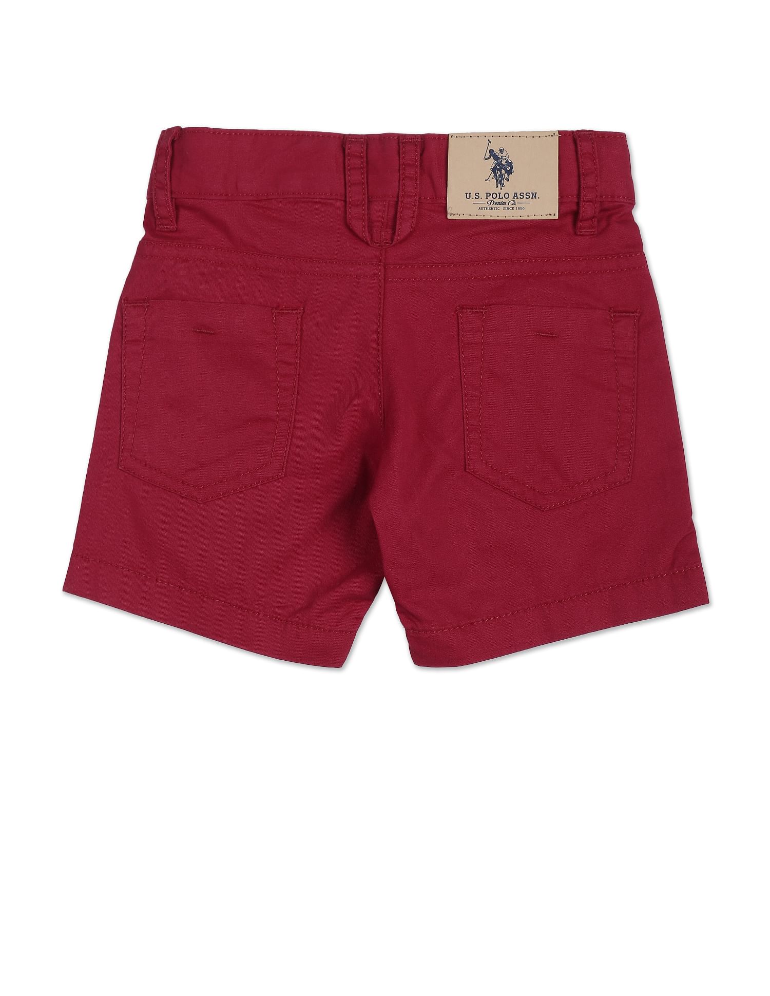 Twill Solid Shorts Red - U.S. Polo Assn. India | Large