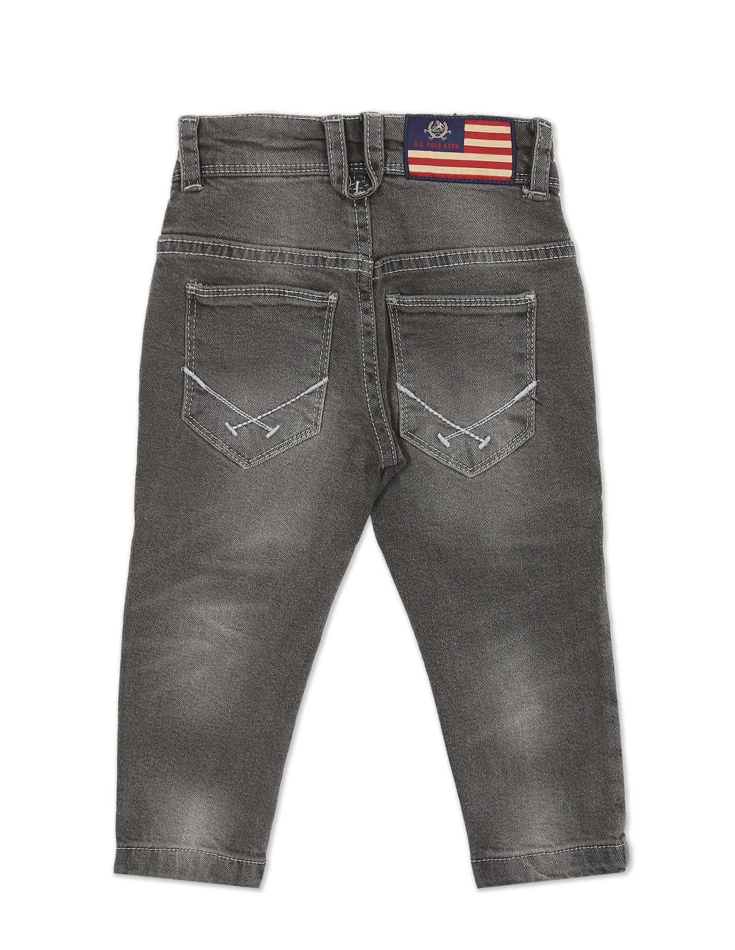 Slim Fit Stone Wash Jeans Grey - U.S. POLO ASSN. | Large