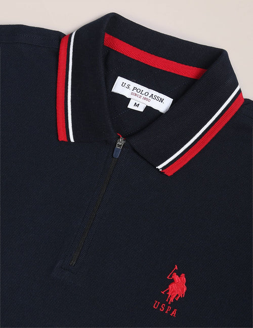 Tipped Zipper Polo Shirt – U.S. Polo Assn. India