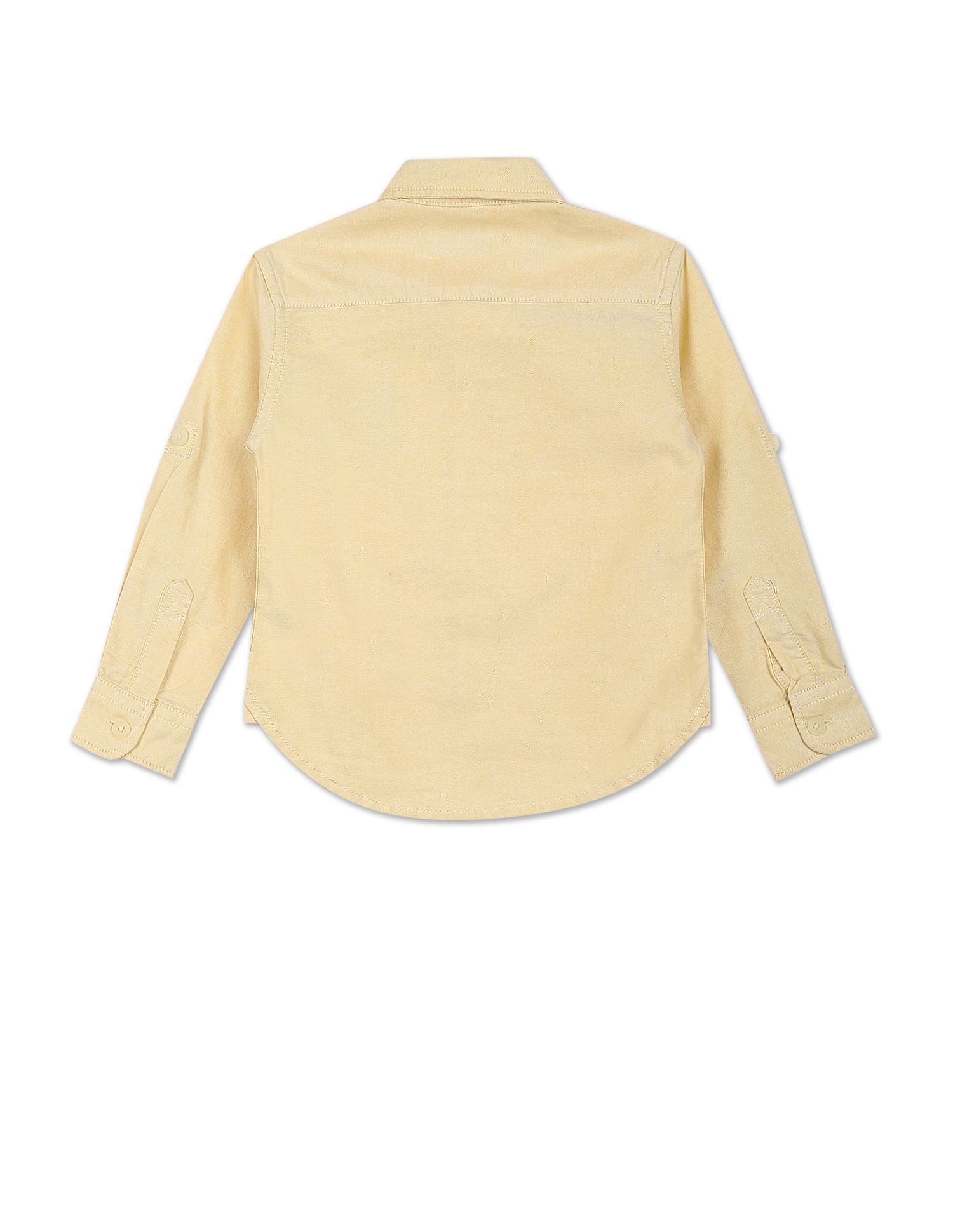 Solid Cotton Shirt Yellow - U.S. POLO ASSN. | Large