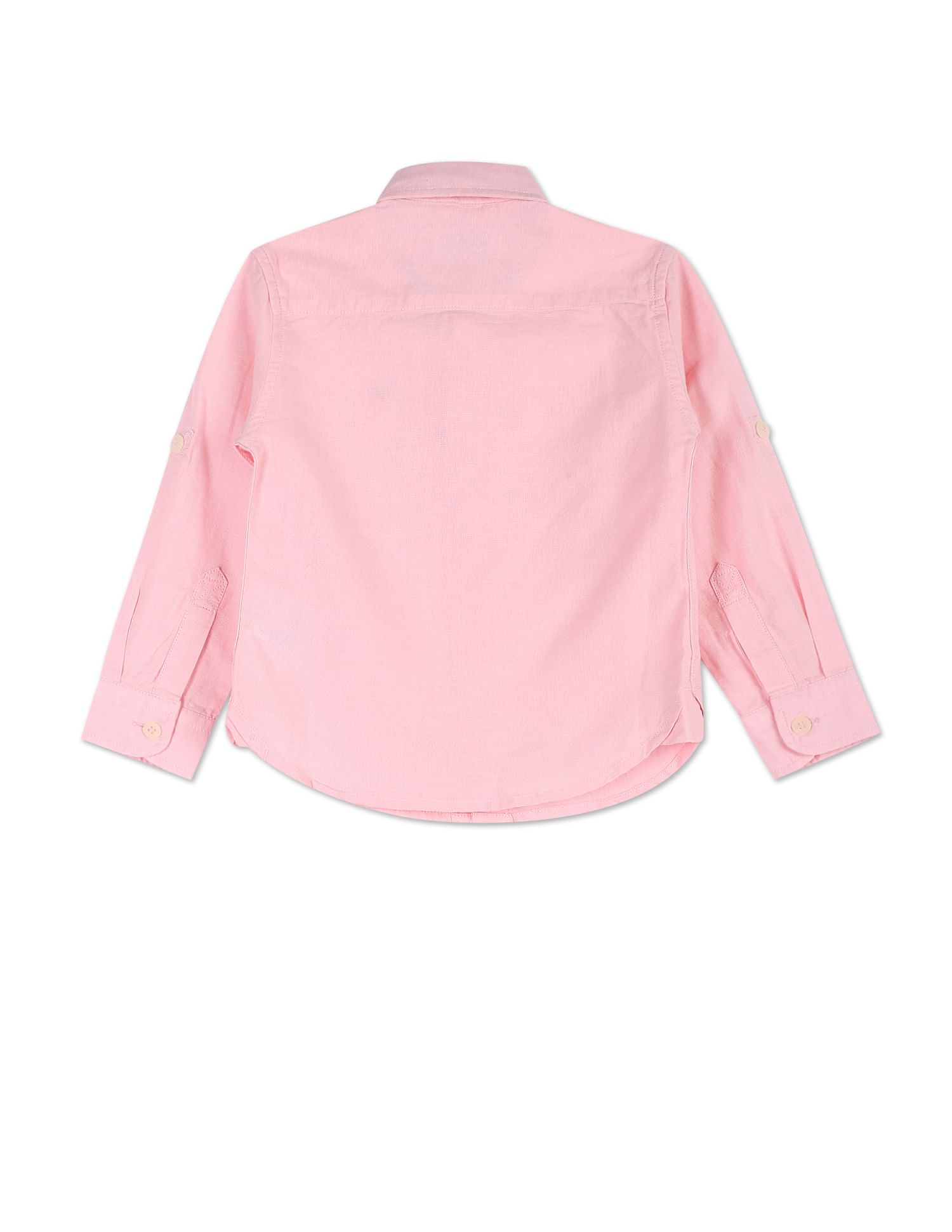 Cotton Linen Solid Shirt Pink - U.S. Polo Assn. India | Large