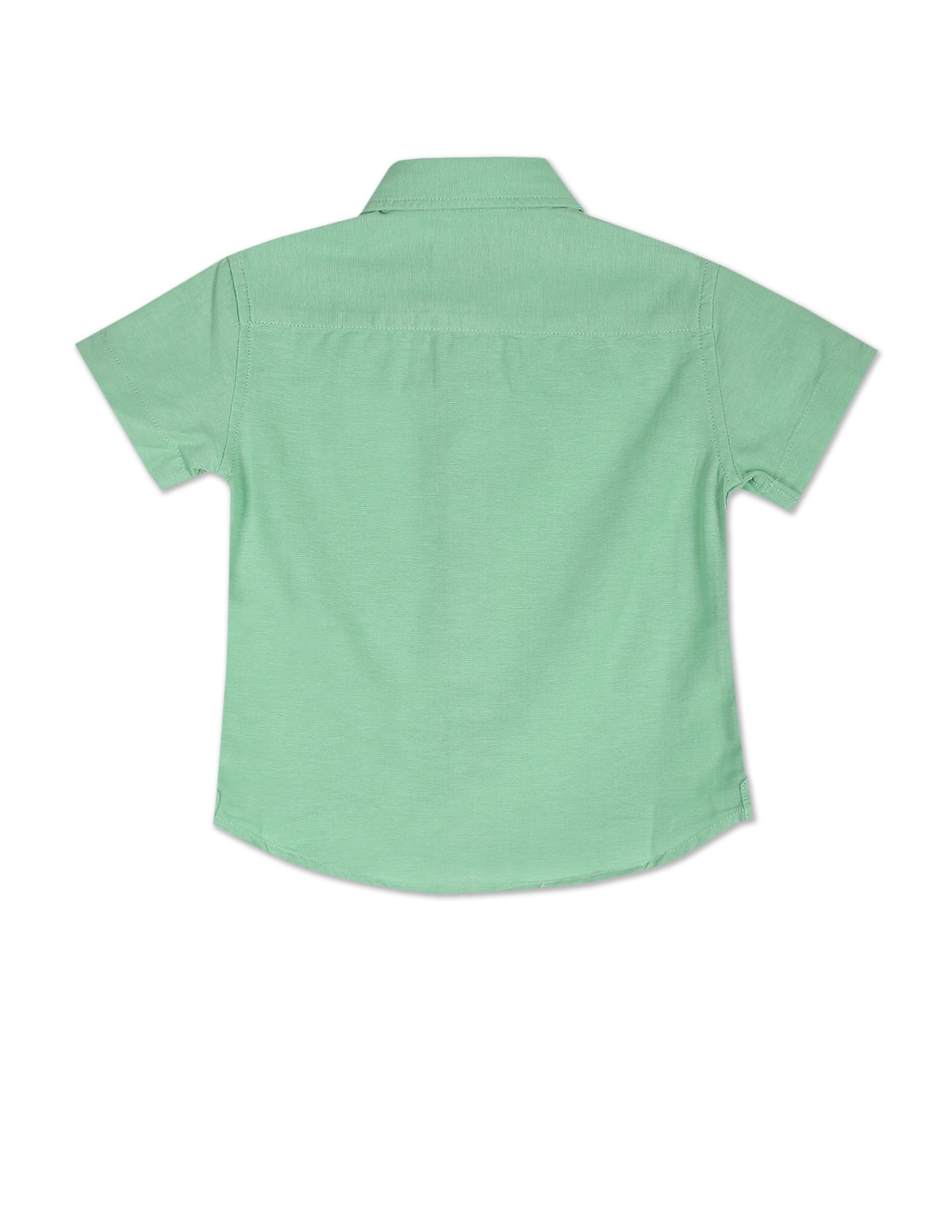 Pure Cotton Solid Shirt Mint - U.S. Polo Assn. India | Large