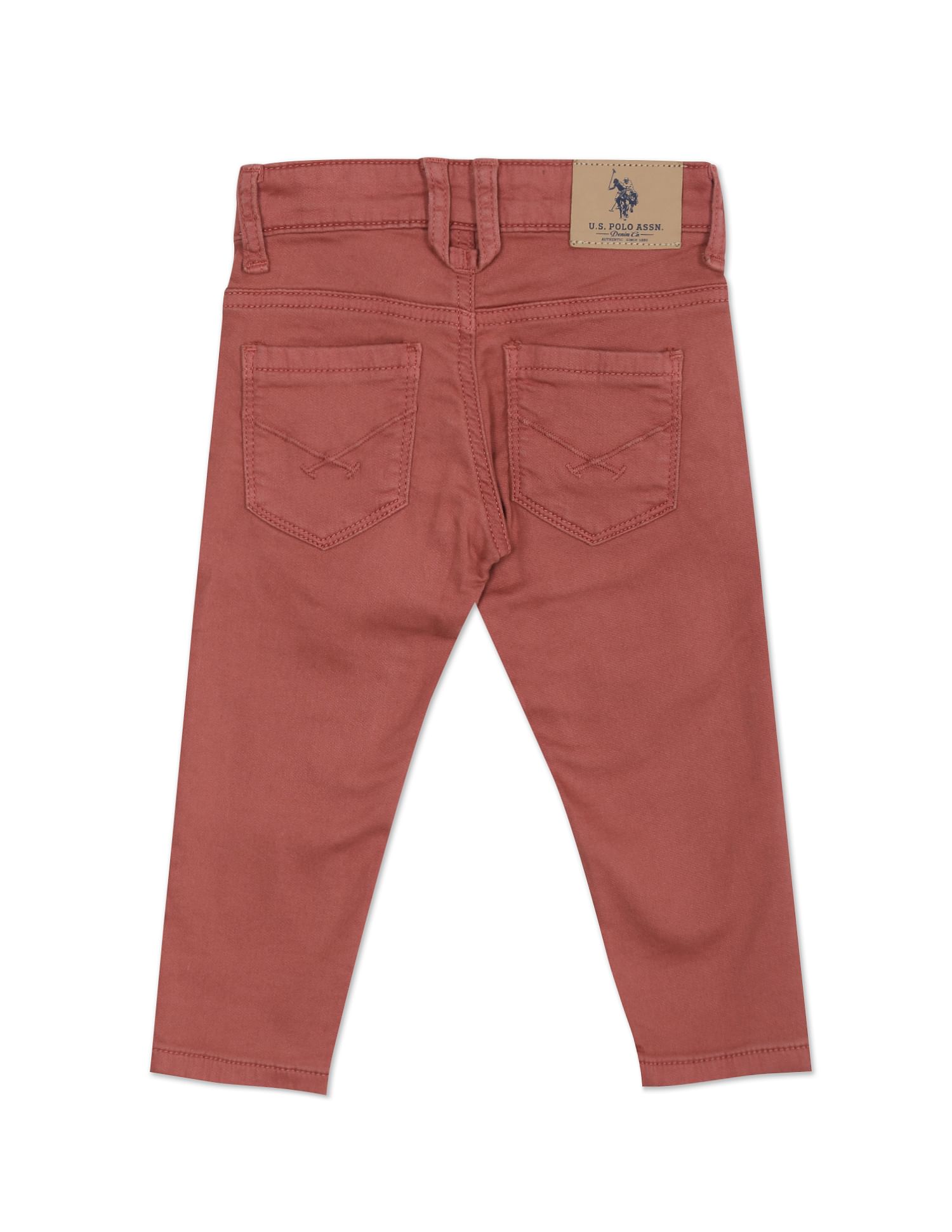 Slim Fit Dyed Jeans Rust - U.S. POLO ASSN. | Large