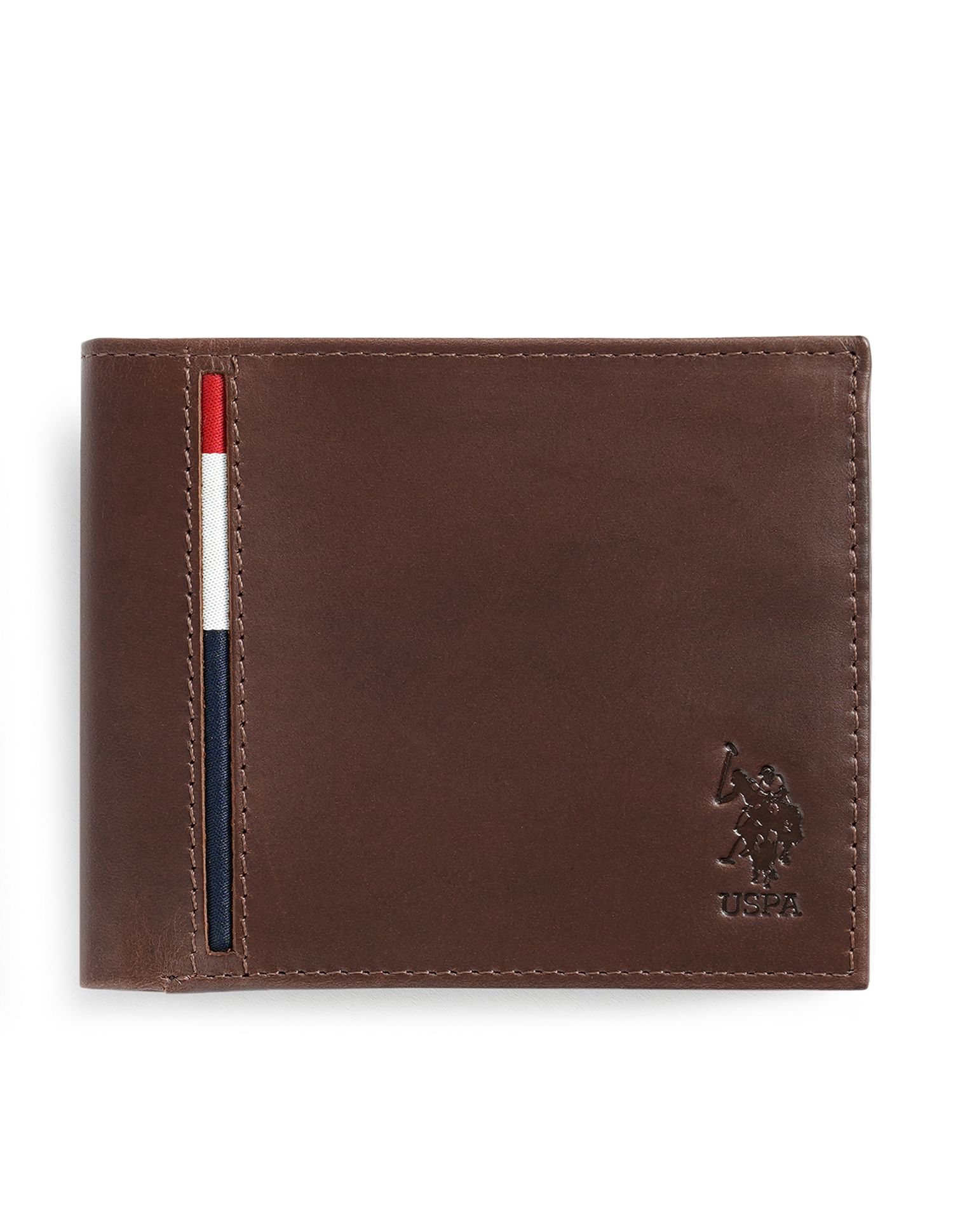 Bi-Fold Solid Wallet Dark Brown - U.S. POLO ASSN. | Large