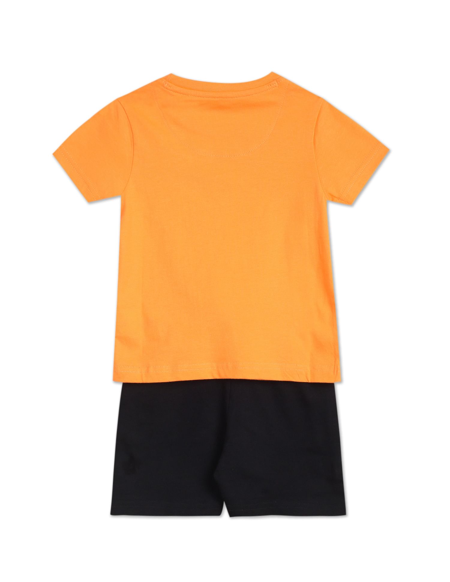 Brand Print Cotton Set Orange - U.S. POLO ASSN. | Large