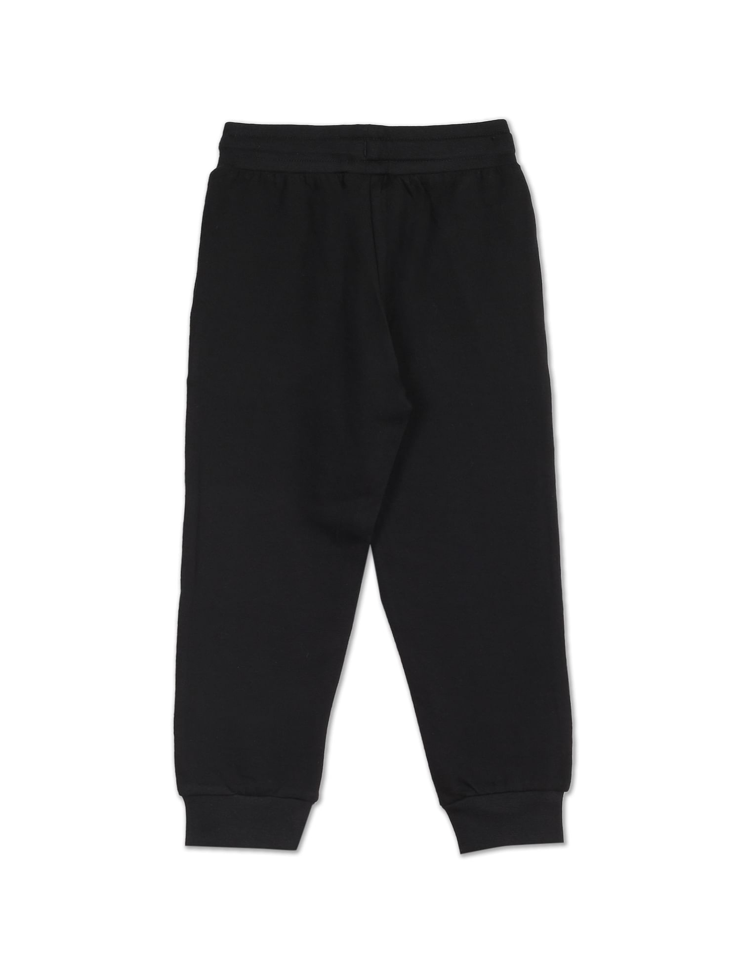 Mid Rise Brand Print Joggers Black - U.S. Polo Assn. India | Large