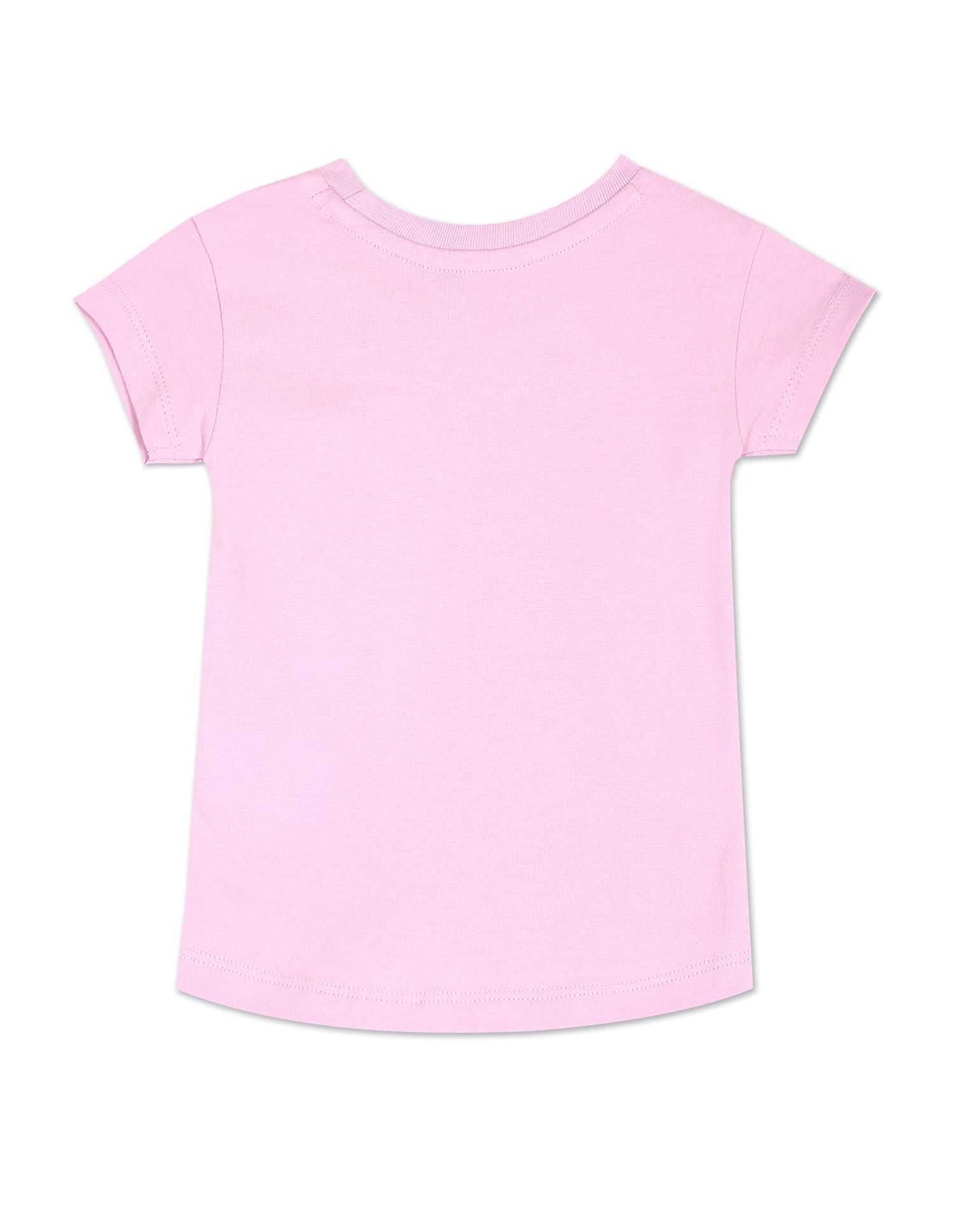 Graphic Print Crew Neck T-Shirt Purple - U.S. Polo Assn. India | Large