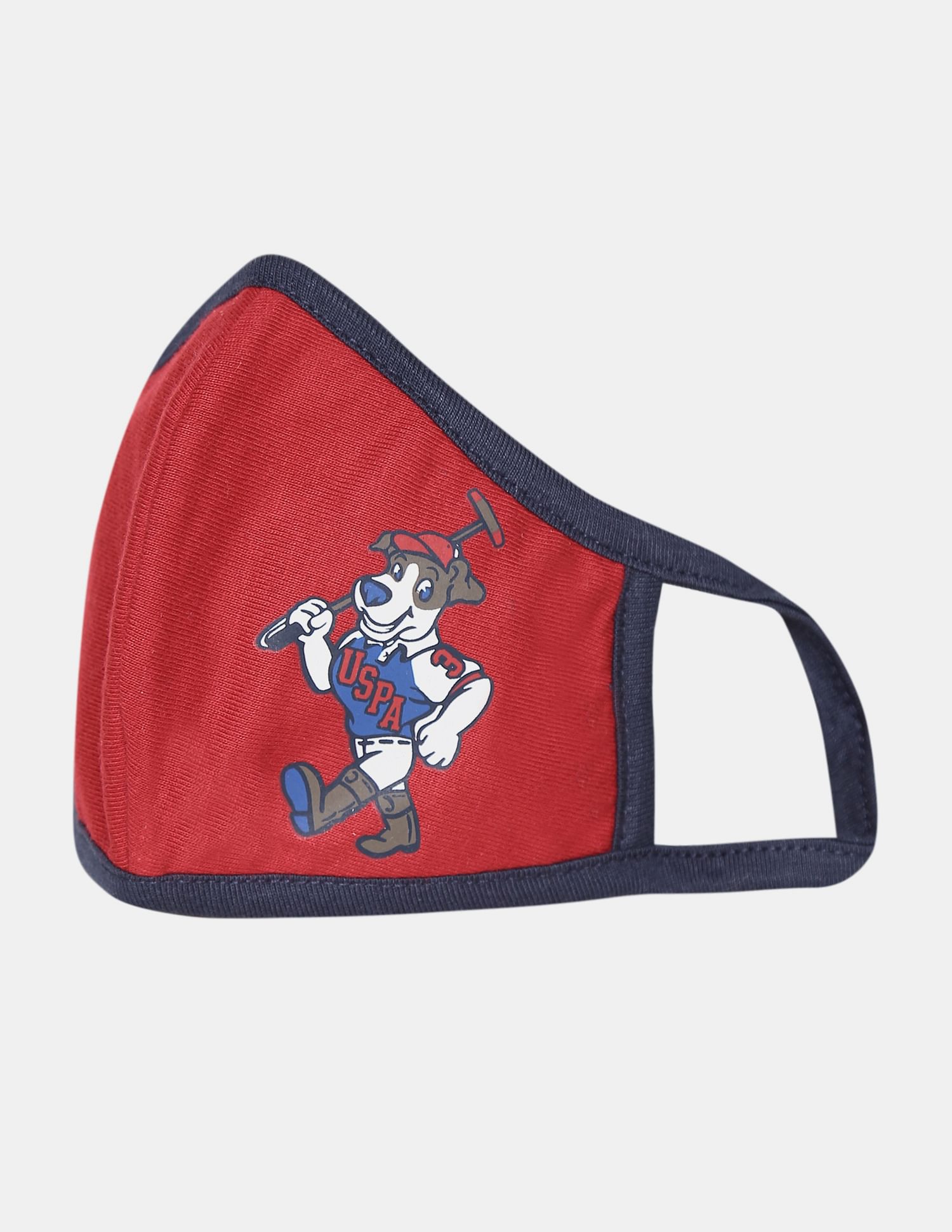 Unisex Kids Triple Layer Antiviral Outdoor Face Masks - Pack Of 3 Red - U.S. POLO ASSN. | Large