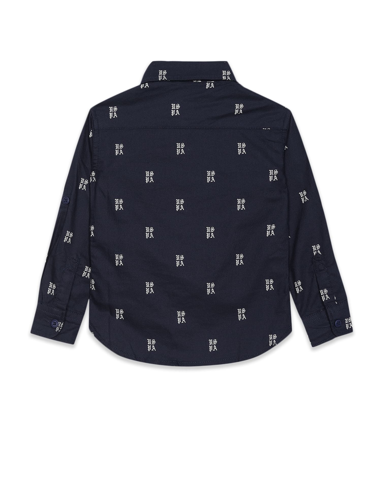 All Over Print Pure Cotton Shirt Navy - U.S. POLO ASSN. | Large