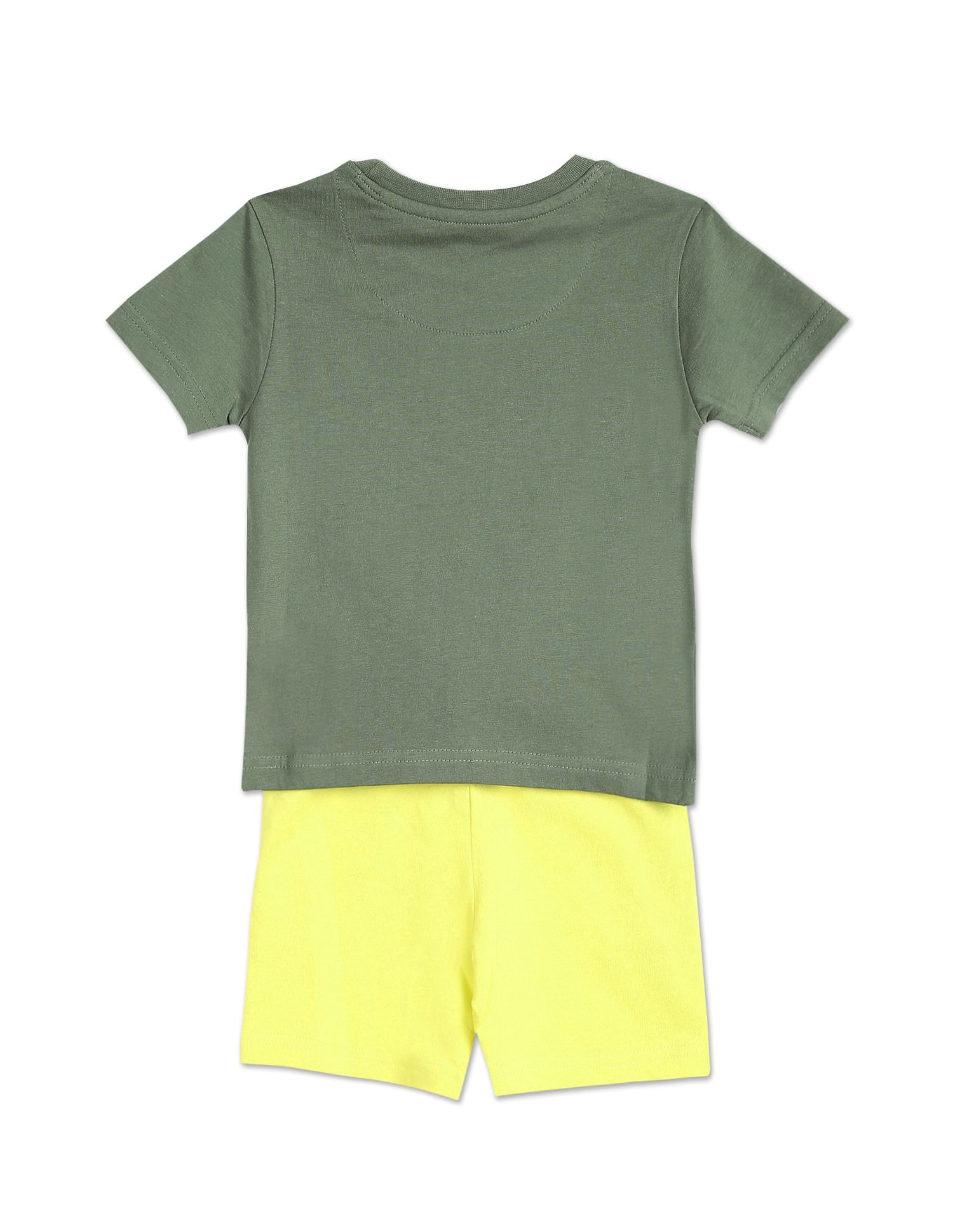 Brand Print Cotton Set Olive - U.S. POLO ASSN. | Large