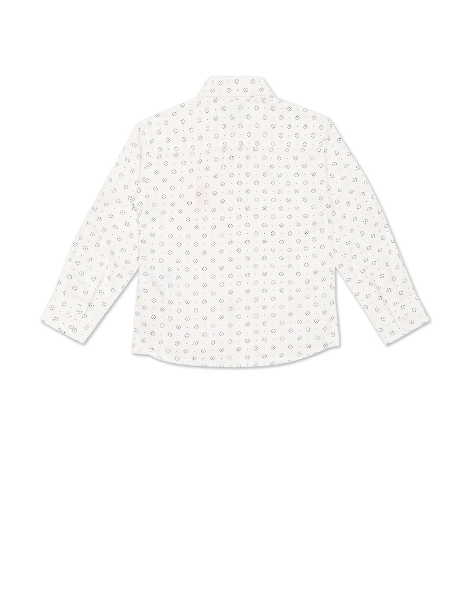 Button Down Collar Printed Shirt White - U.S. POLO ASSN. | Large