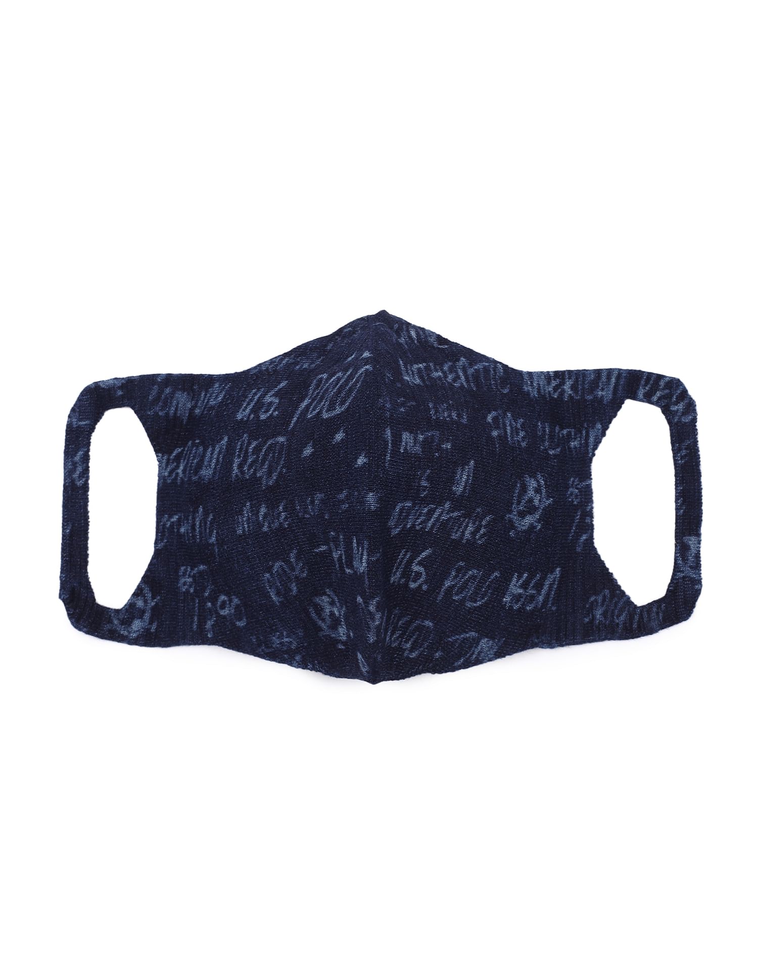 Antimicrobial Washable Printed Masks Navy - U.S. POLO ASSN. | Large