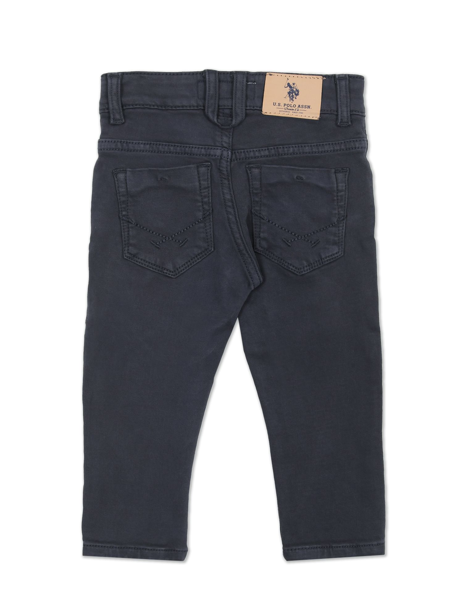 Boys Charcoal Brandon Slim Fit Clean Look Jeans Charcoal - U.S. Polo Assn. India | Large