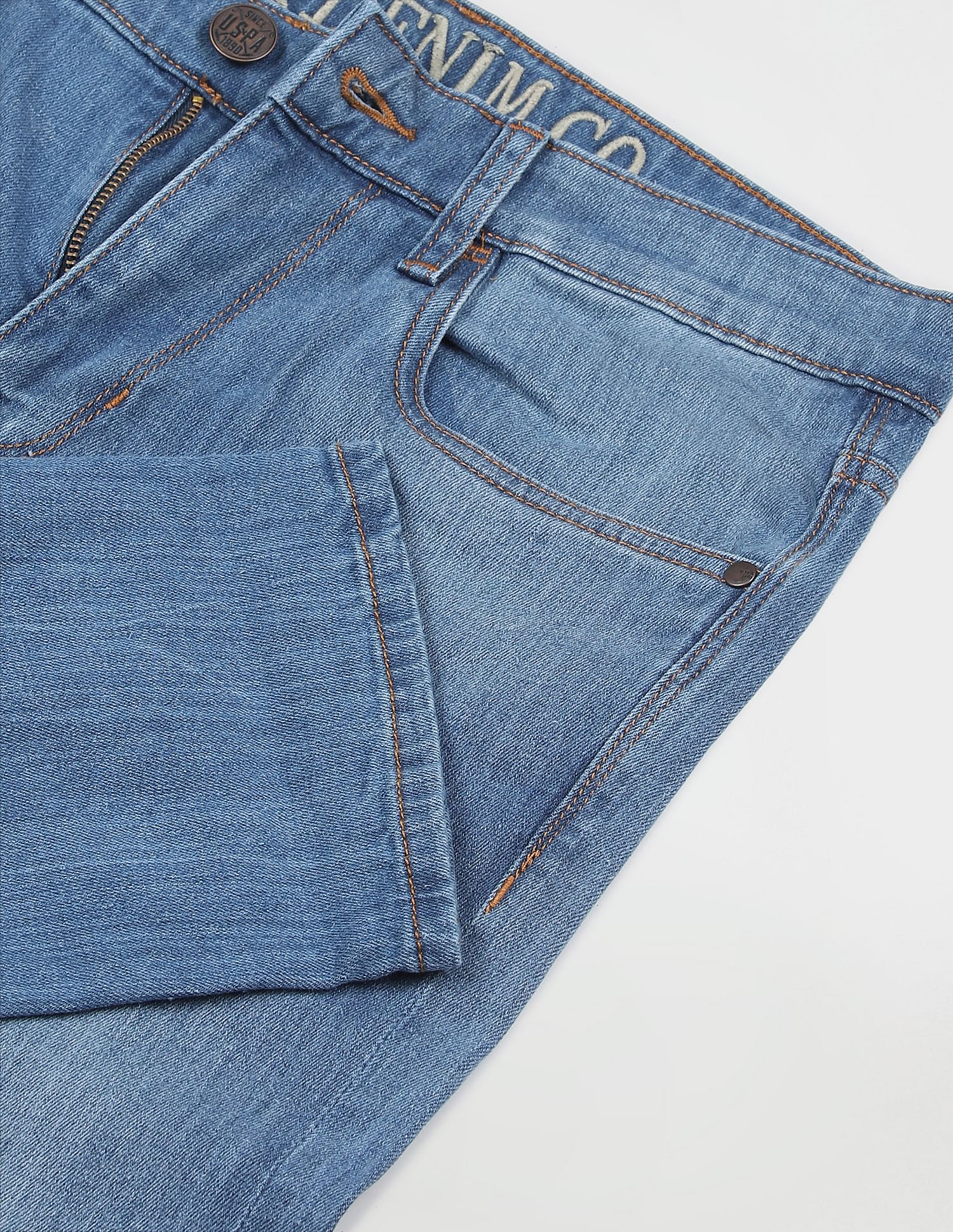 Regallo Skinny Fit Stone Wash Jeans Blue - U.S. Polo Assn. India | Large