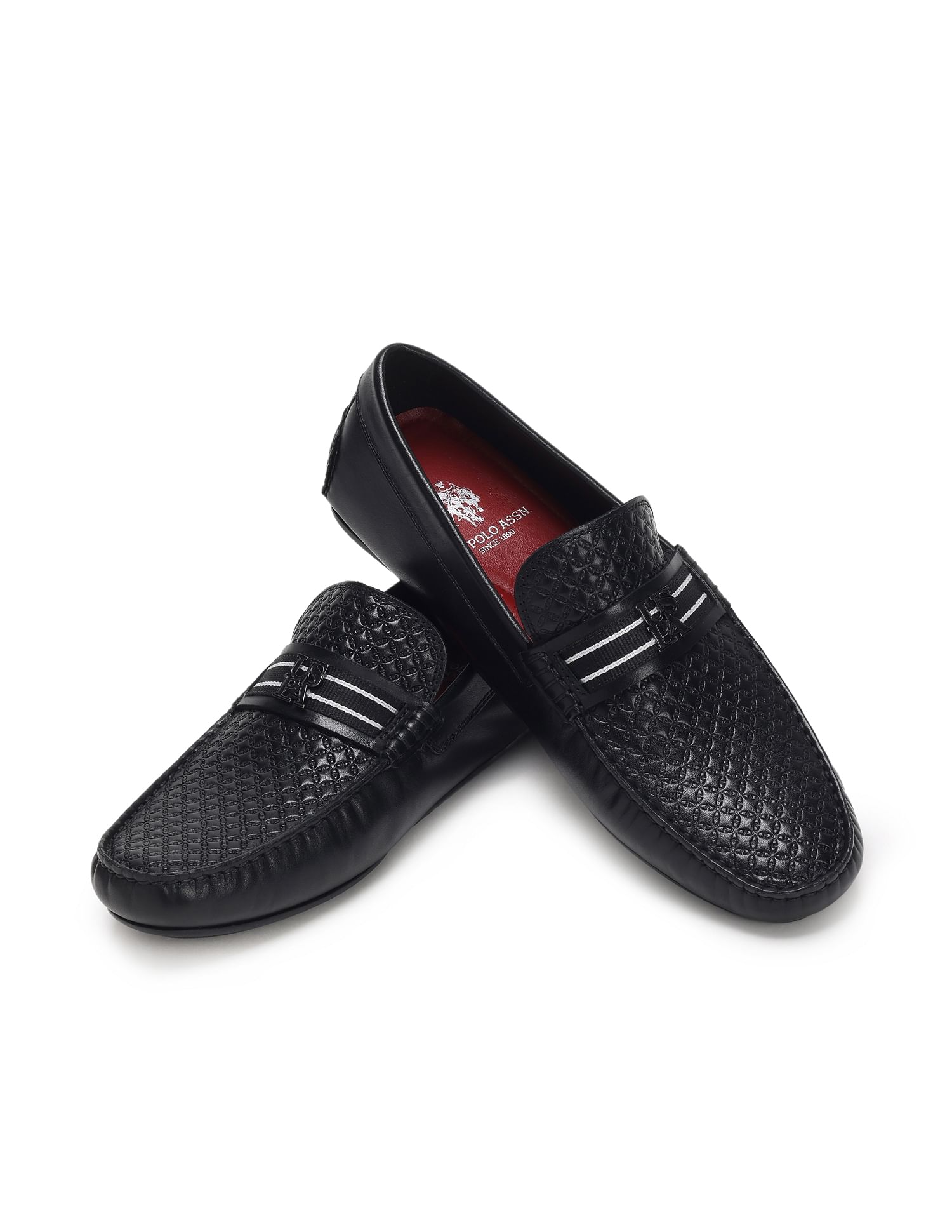Men Logo Charles Slip On Shoes Black - U.S. Polo Assn. India | Large