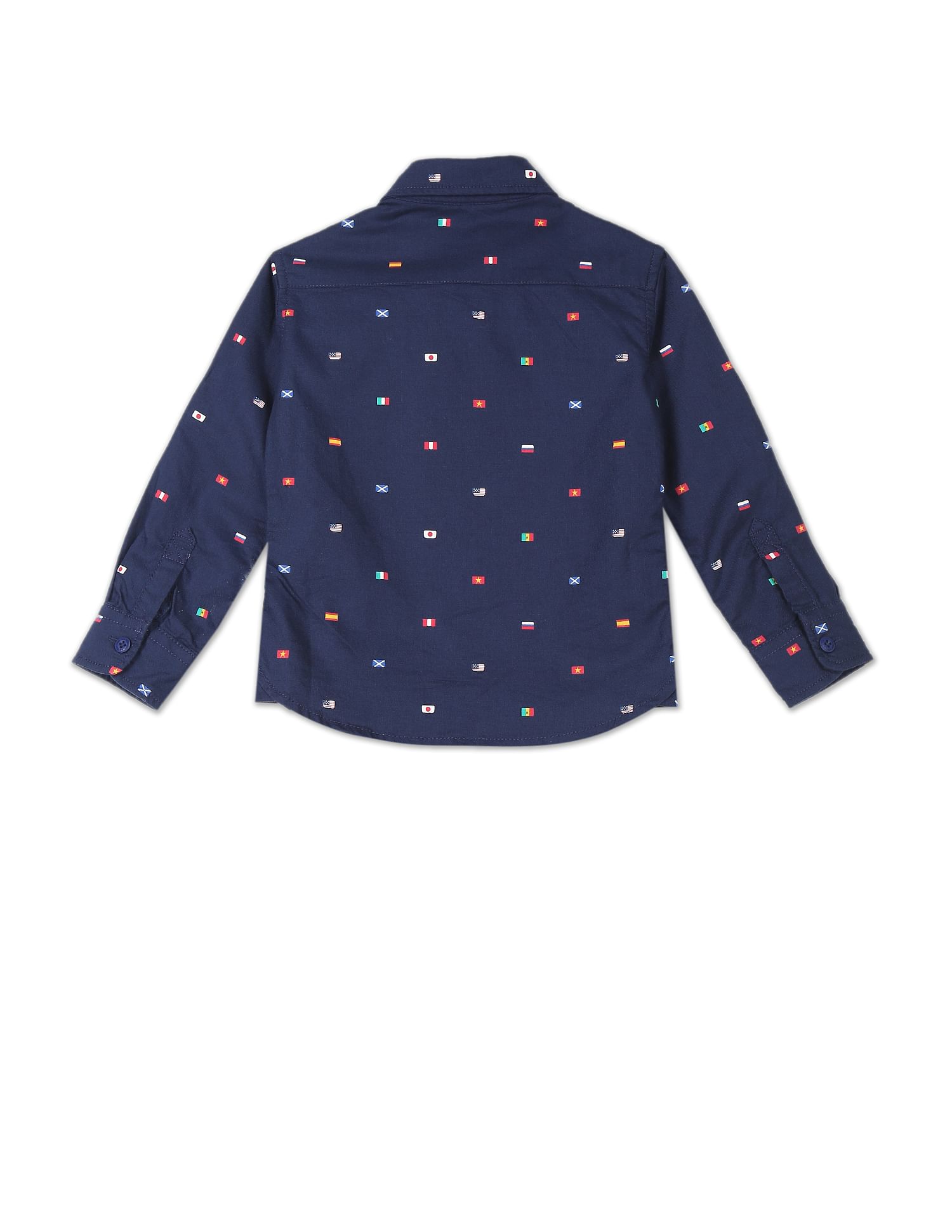 Spread Collar Printed Shirt Navy - U.S. POLO ASSN. | Large