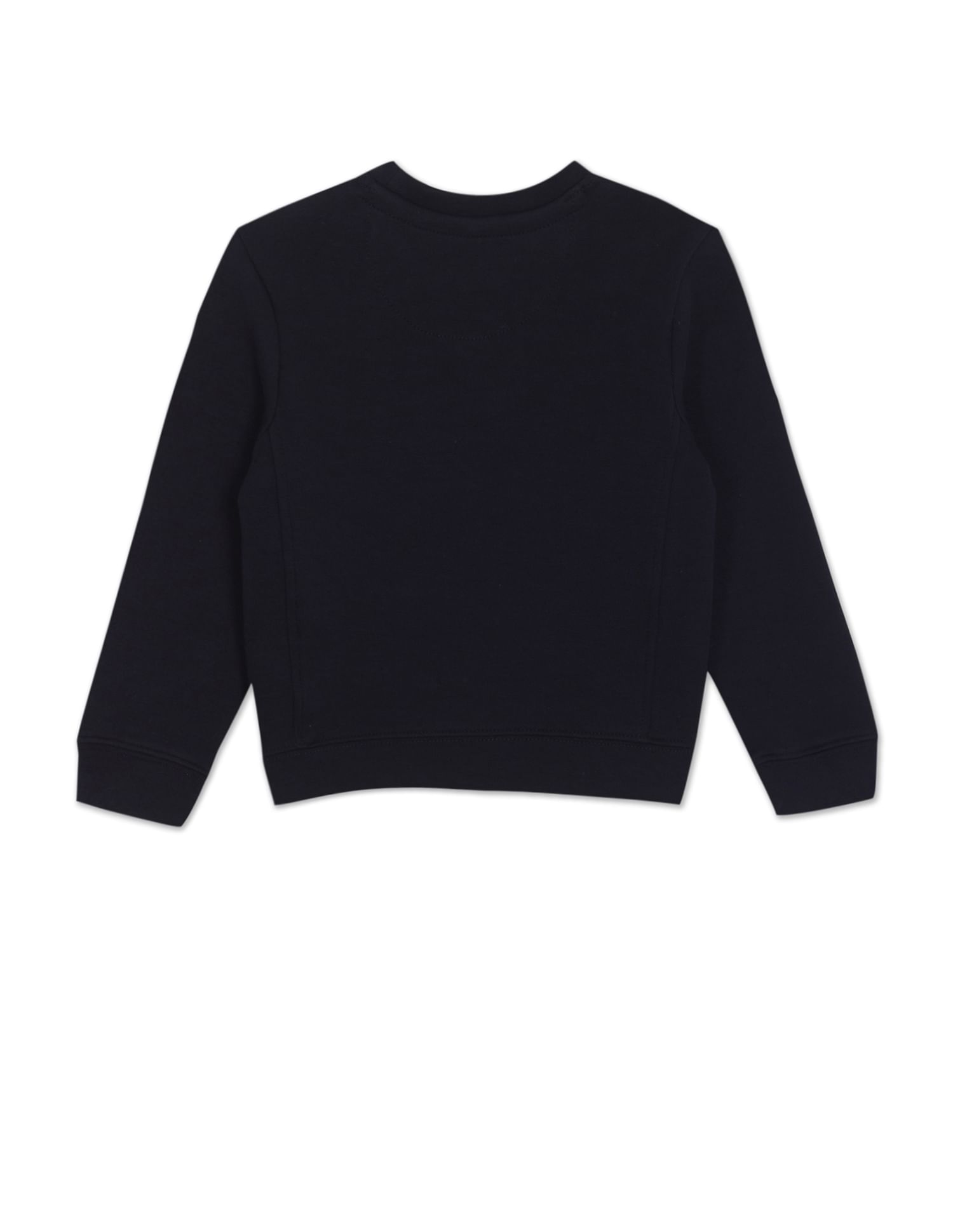 Boys Navy Solid Brand Print Sweatshirt Navy - U.S. POLO ASSN. | Large