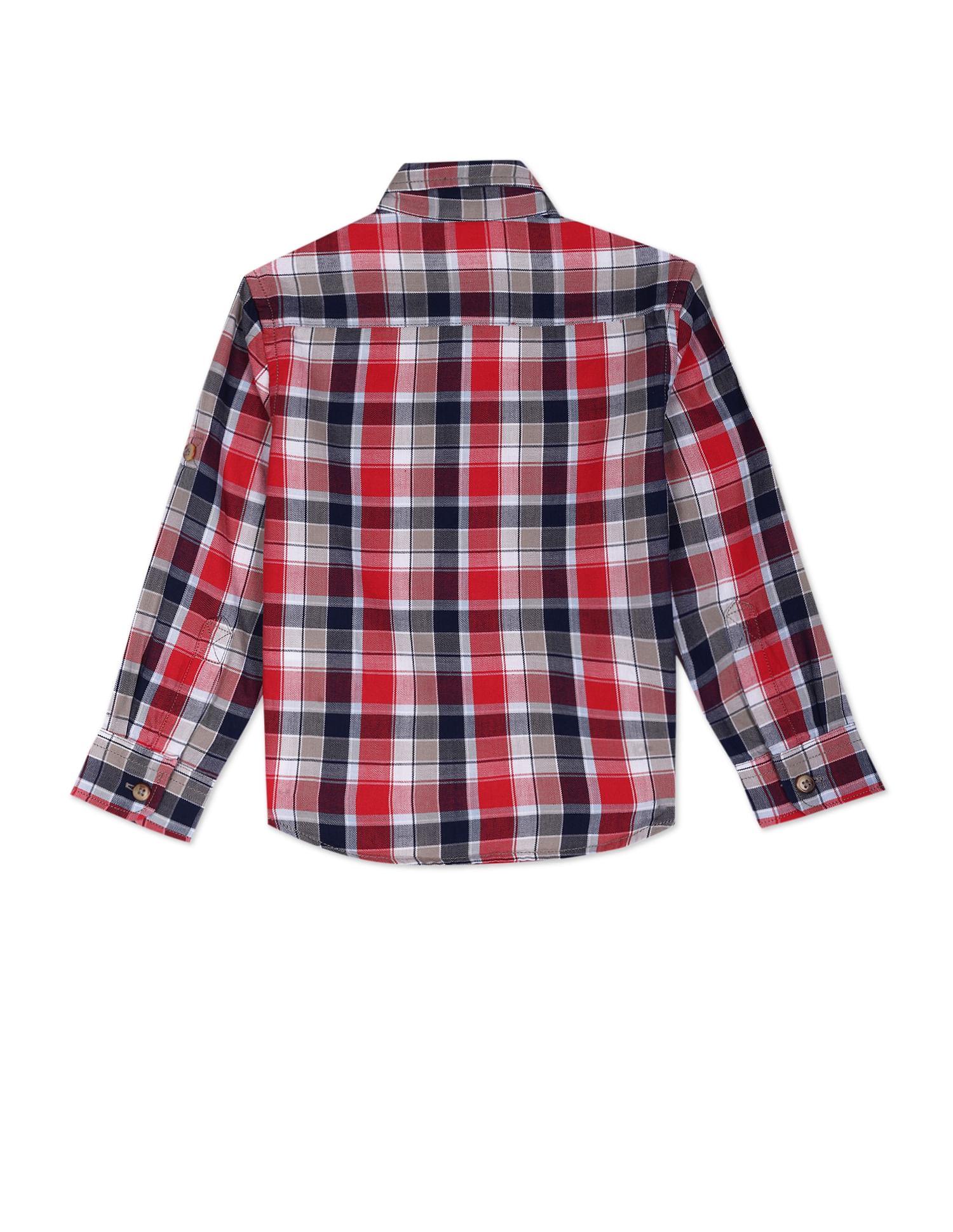 Outdoor Check Cotton Shirt Red - U.S. POLO ASSN. | Large
