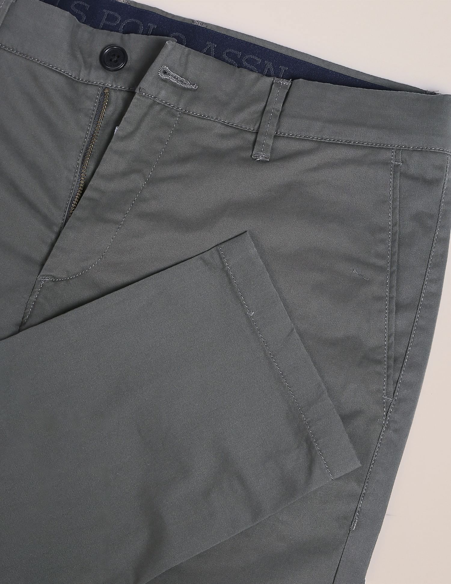 Austin Trim Fit Stretch Chinos Dark Grey - U.S. POLO ASSN. | Large