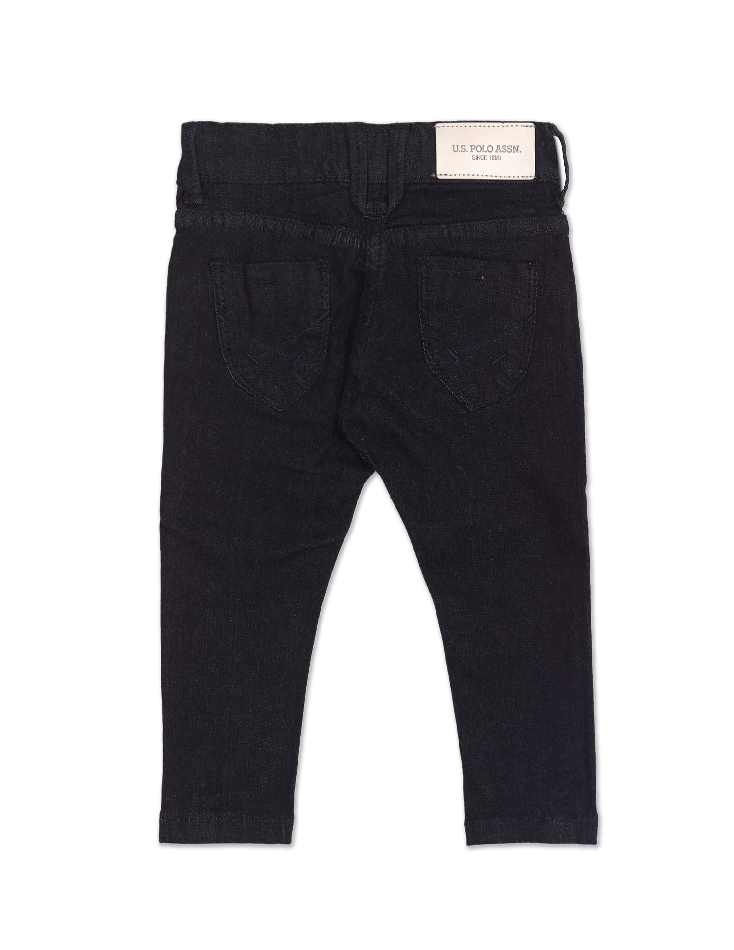 Mid Rise Graphic Print Rinsed Jeans Navy - U.S. Polo Assn. India | Large