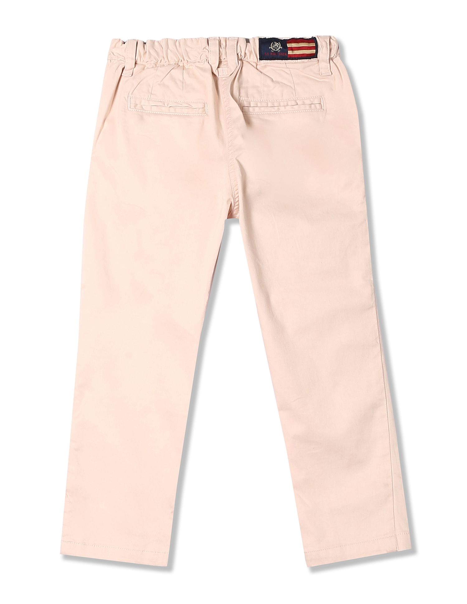 Girls Pleated Front Cropped Trousers Beige - U.S. POLO ASSN. | Large