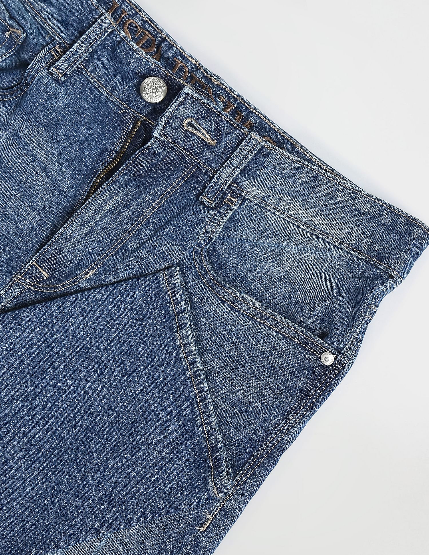 Regallo Skinny Fit Stone Wash Jeans Blue - U.S. Polo Assn. India | Large