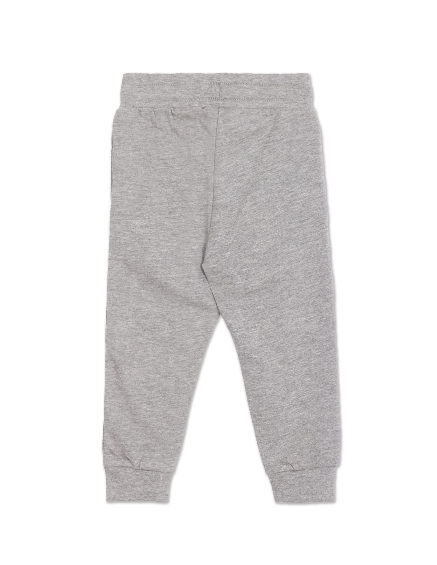 Boys Grey Mid Rise Heathered Joggers Grey - U.S. POLO ASSN. | Large