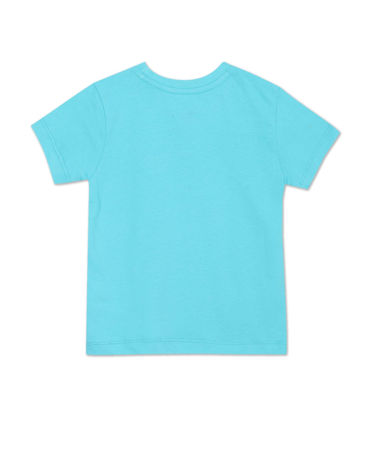 Crew Neck Graphic Print T-Shirt Aqua - U.S. POLO ASSN. | Large