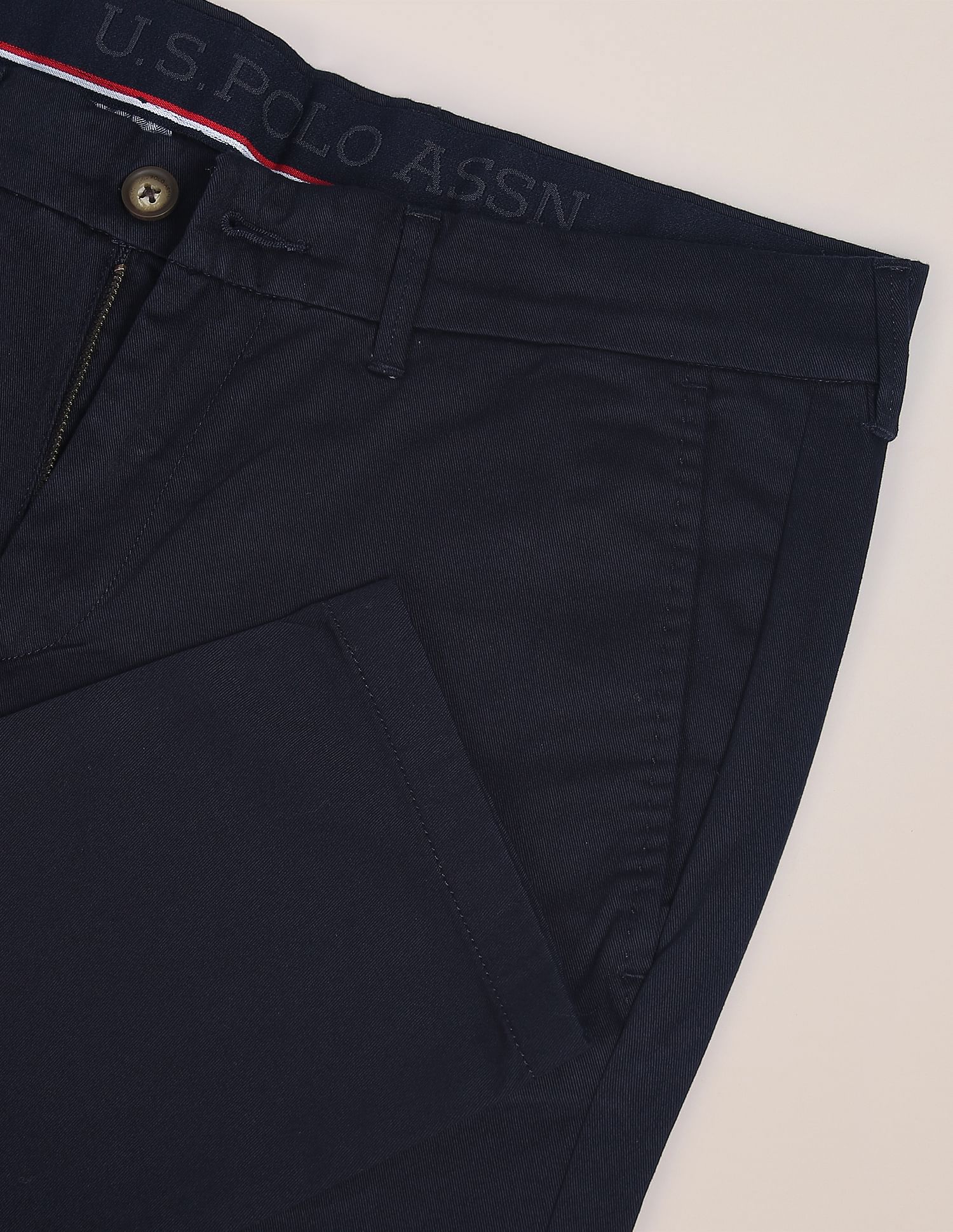 Austin Trim Fit Stretch Chinos Navy - U.S. POLO ASSN. | Large