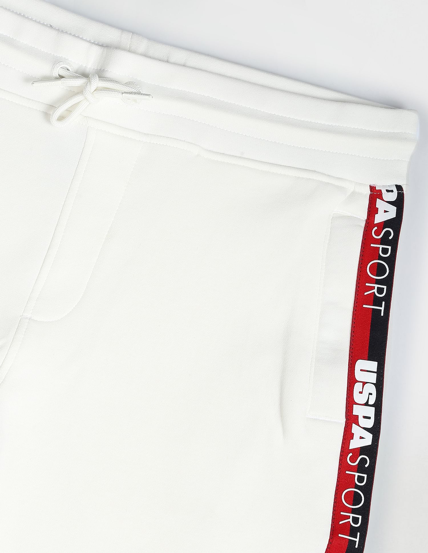 Brand Tape Knit Shorts White - U.S. Polo Assn. India | Large