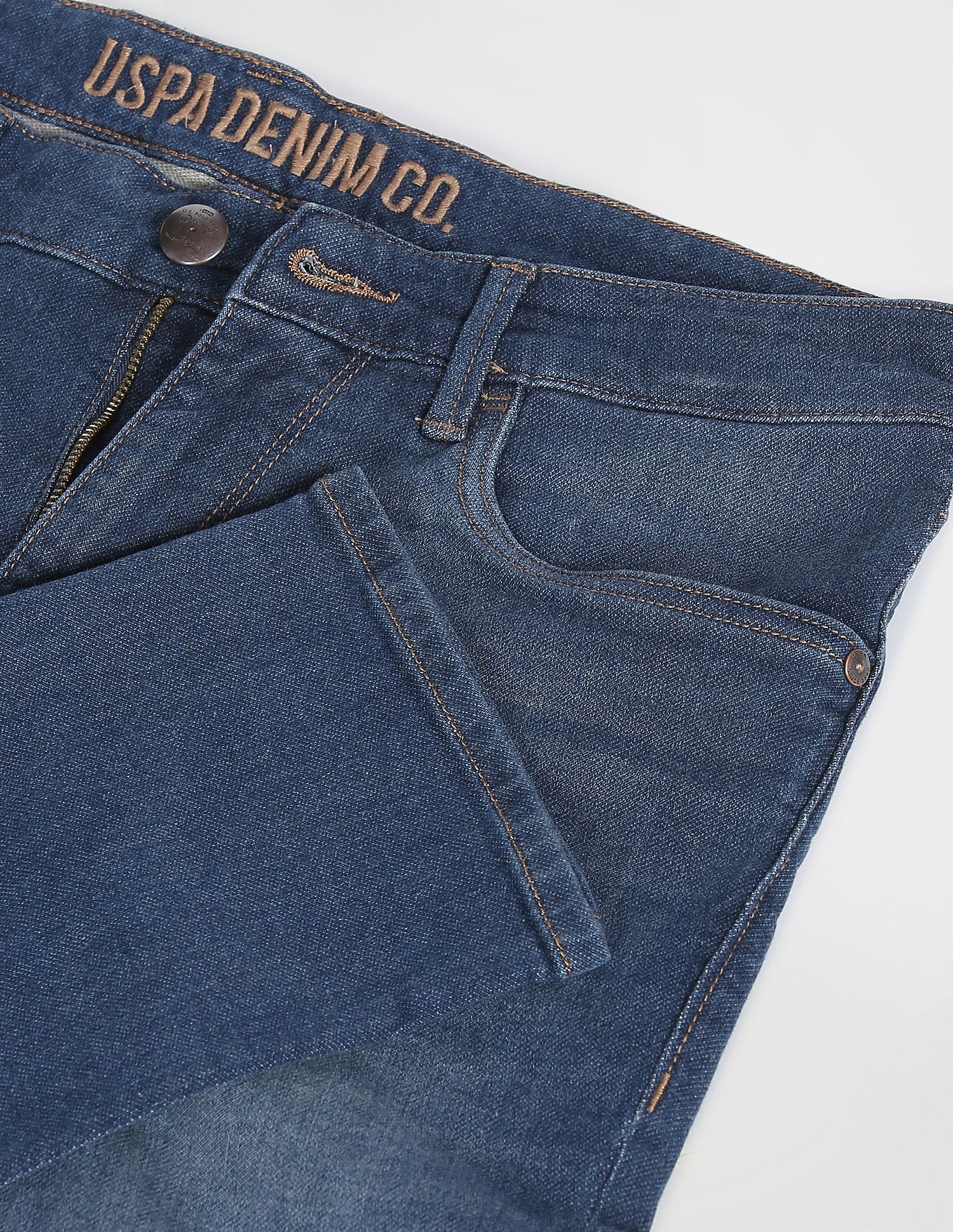 Brandon Slim Tapered Fit Stone Wash Jeans Blue - U.S. POLO ASSN. | Large