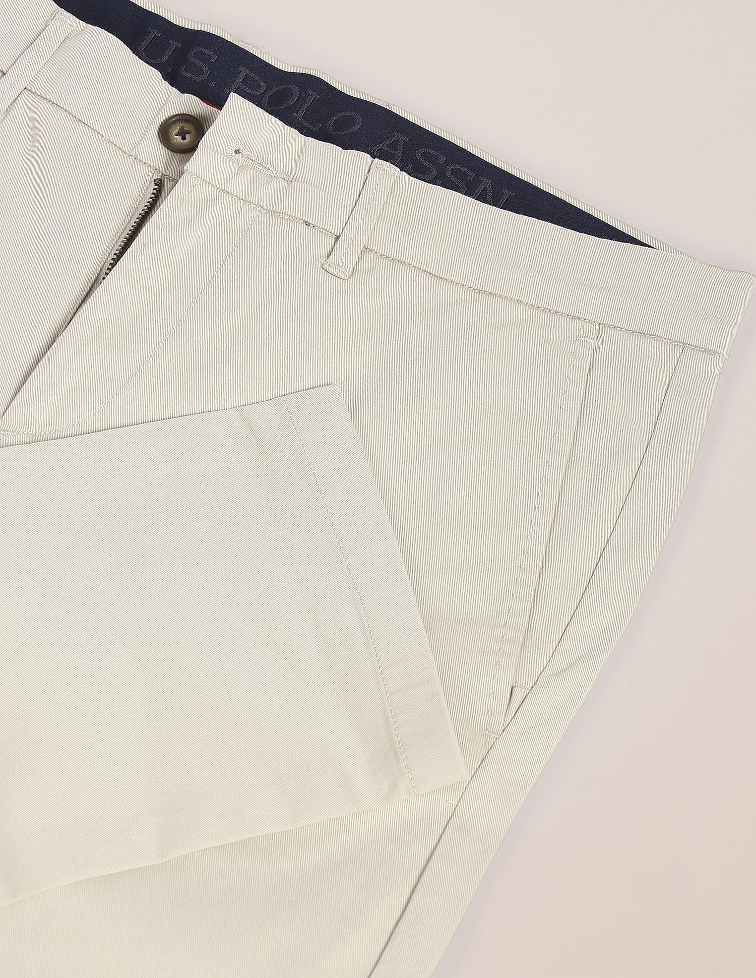 Denver Slim Fit Stretch Chinos Stone - U.S. POLO ASSN. | Large
