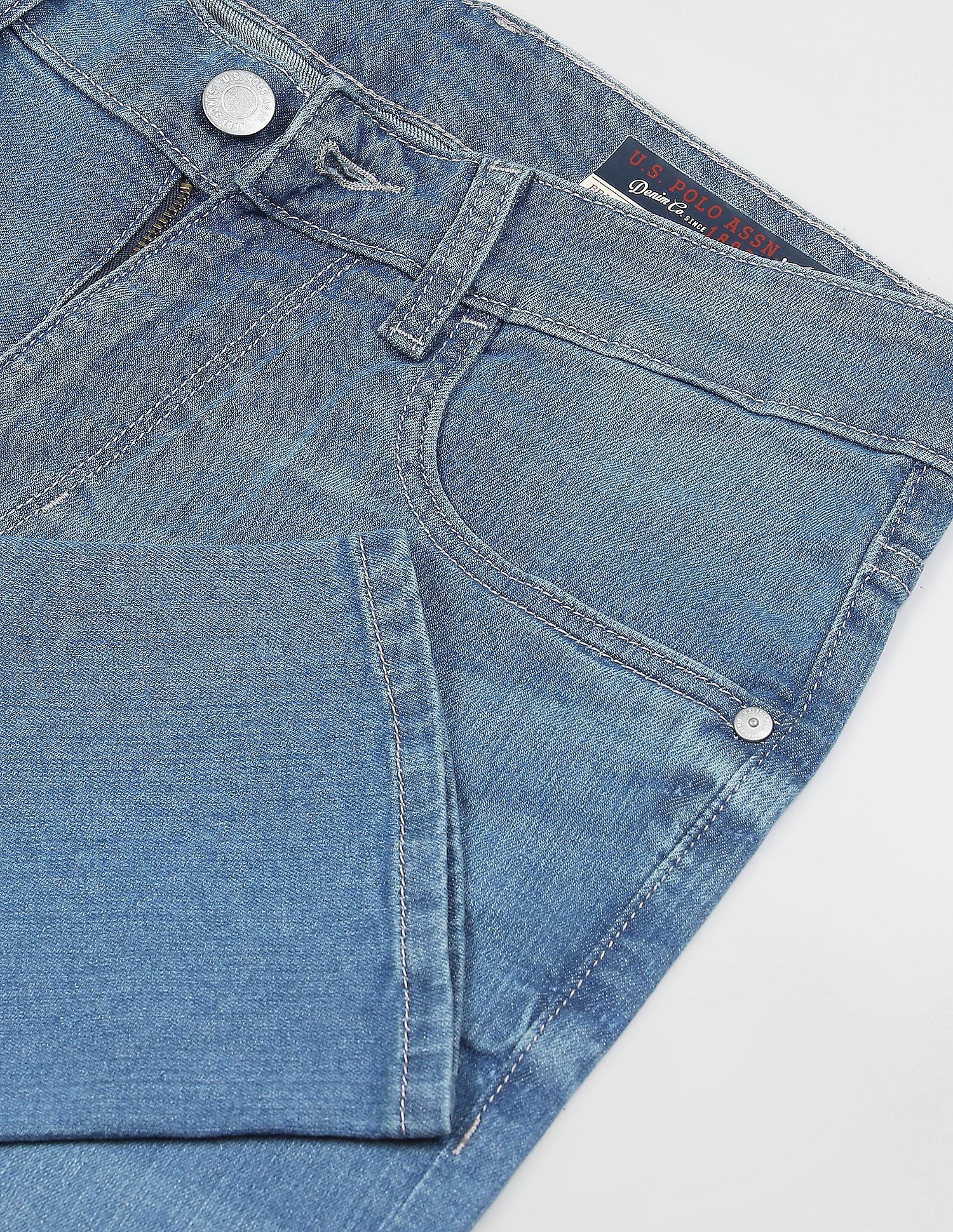 Mid Rise Brandon Slim Tapered Fit Jeans Blue - U.S. Polo Assn. India | Large