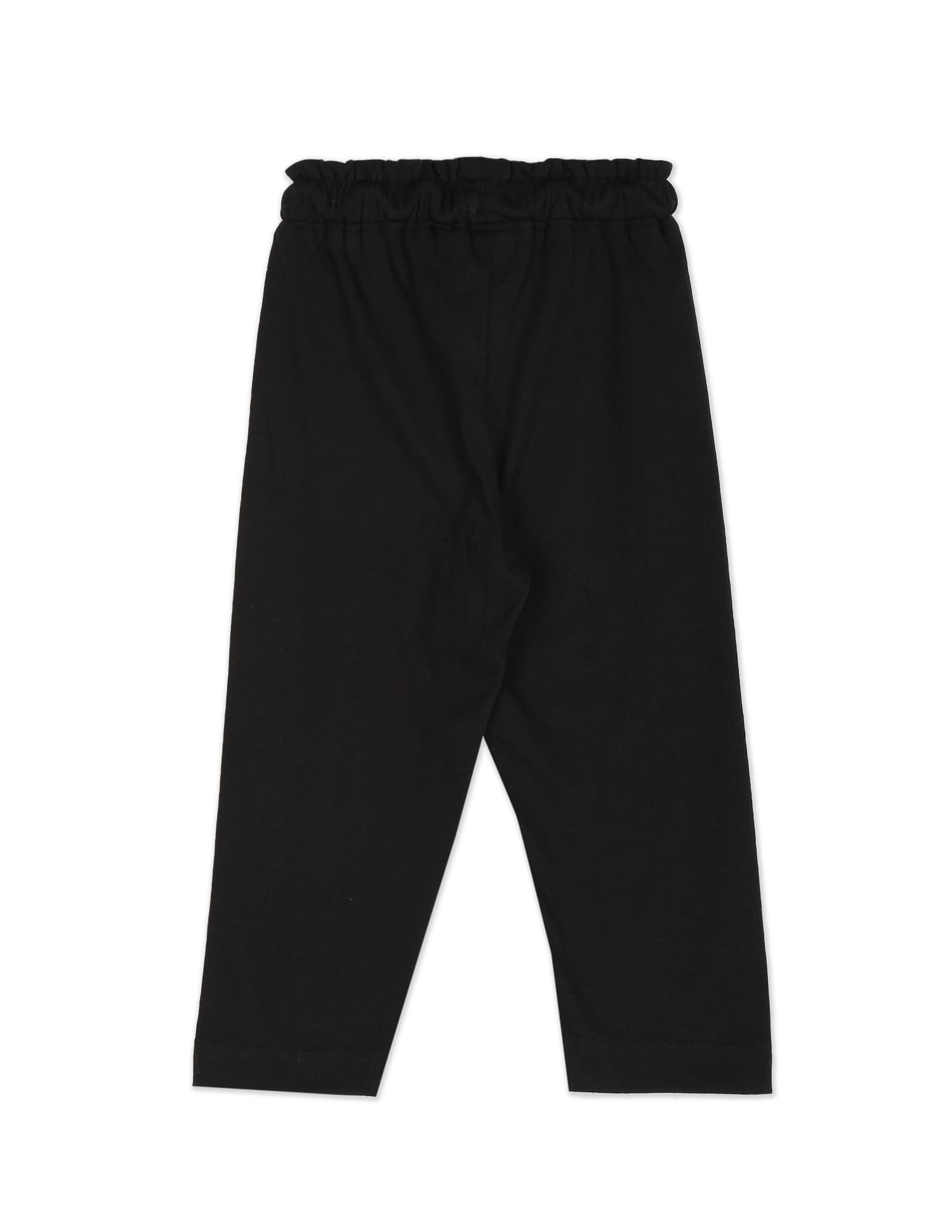 Mid Rise Solid Track Pants Black - U.S. Polo Assn. India | Large