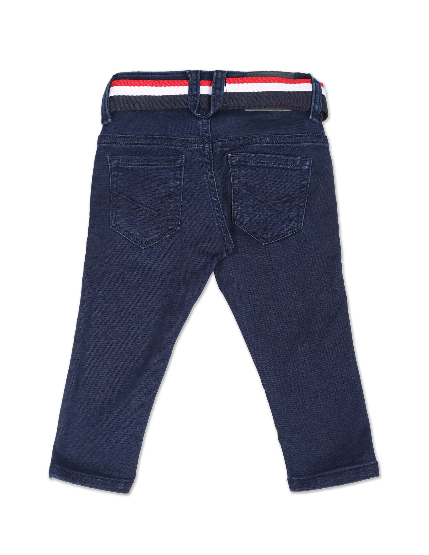 Belted Slim Fit Jeans Dark Blue - U.S. Polo Assn. India | Large