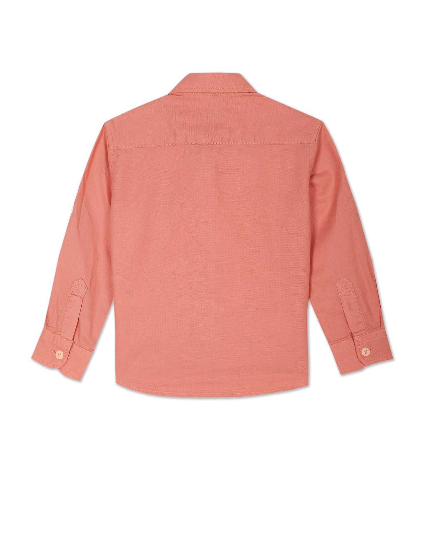 Dobby Solid Shirt Coral - U.S. Polo Assn. India | Large