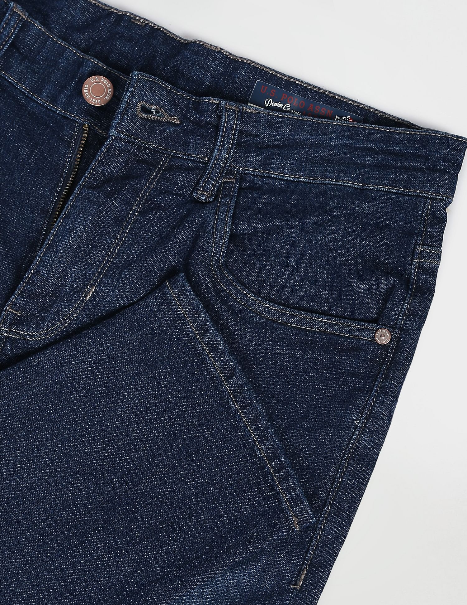 Brandon Slim Tapered Fit Rinsed Jeans Blue - U.S. POLO ASSN. | Large