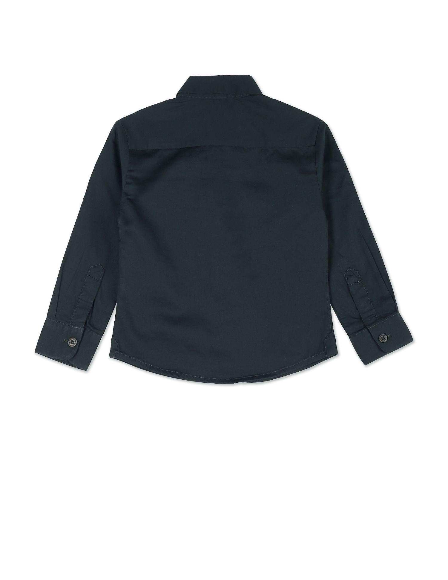 Boys Dark Green Solid Twill Shirt Dark Green - U.S. POLO ASSN. | Large