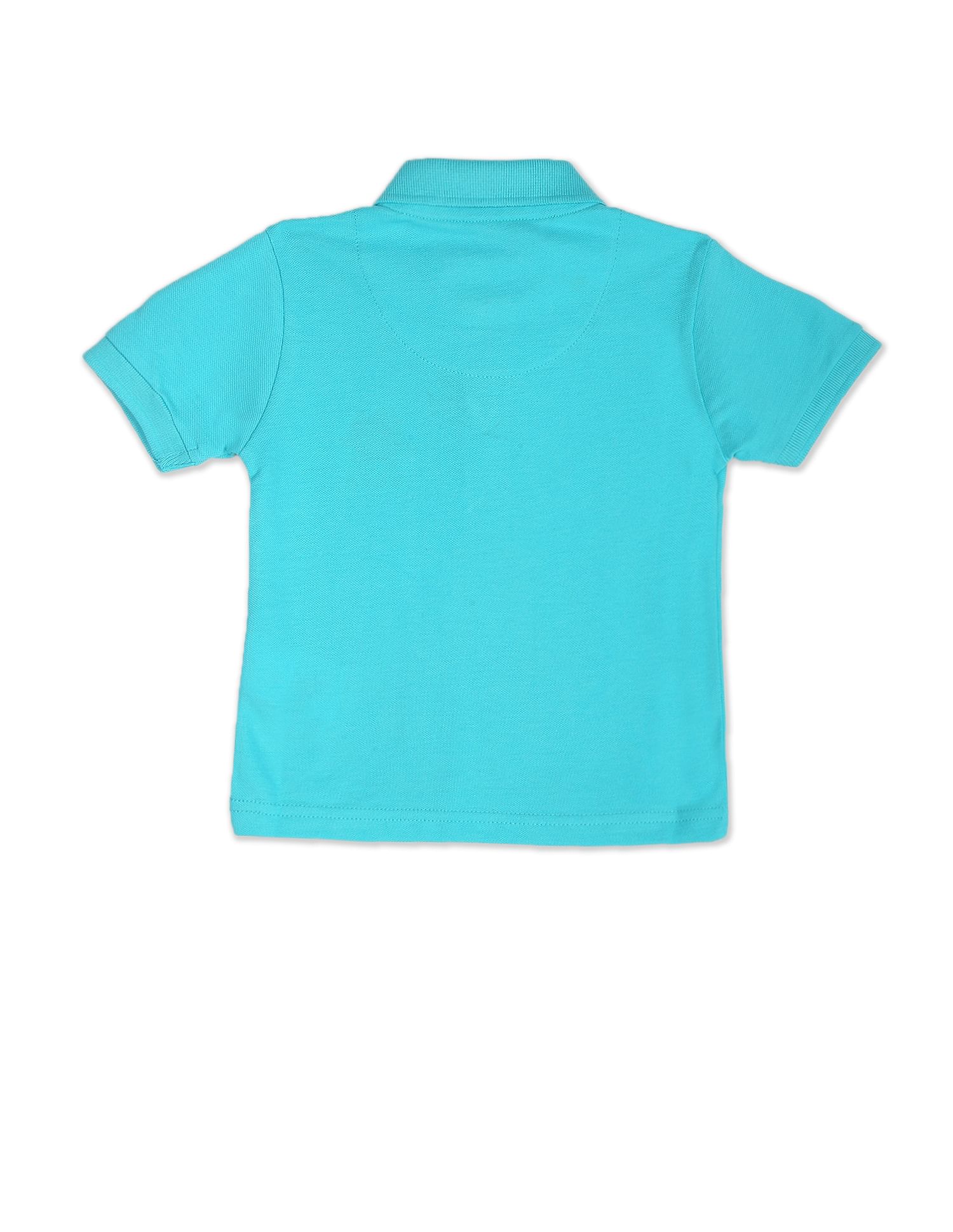 Solid Cotton Pique Polo Shirt Aqua - U.S. POLO ASSN. | Large