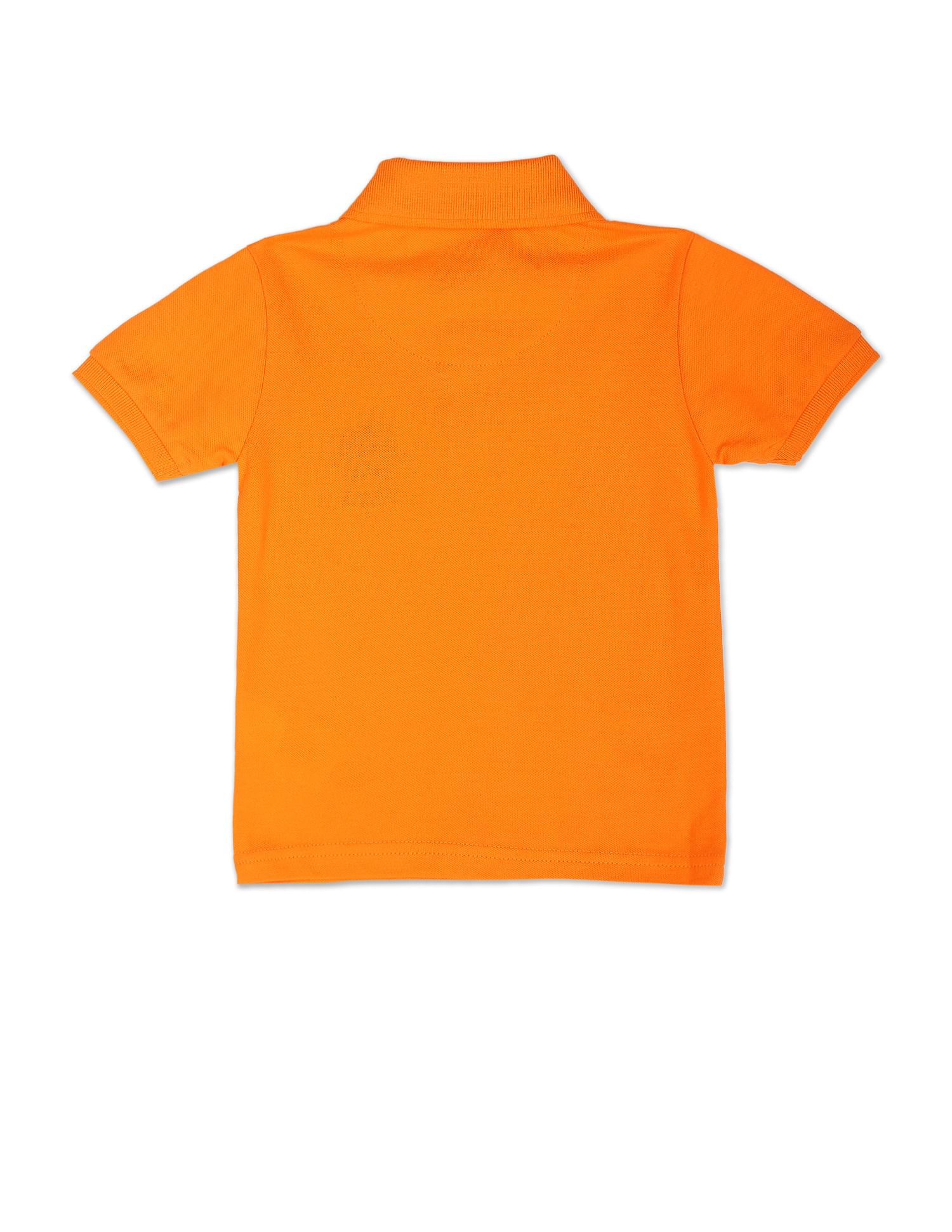 Solid Cotton Pique Polo Shirt Orange - U.S. Polo Assn. India | Large