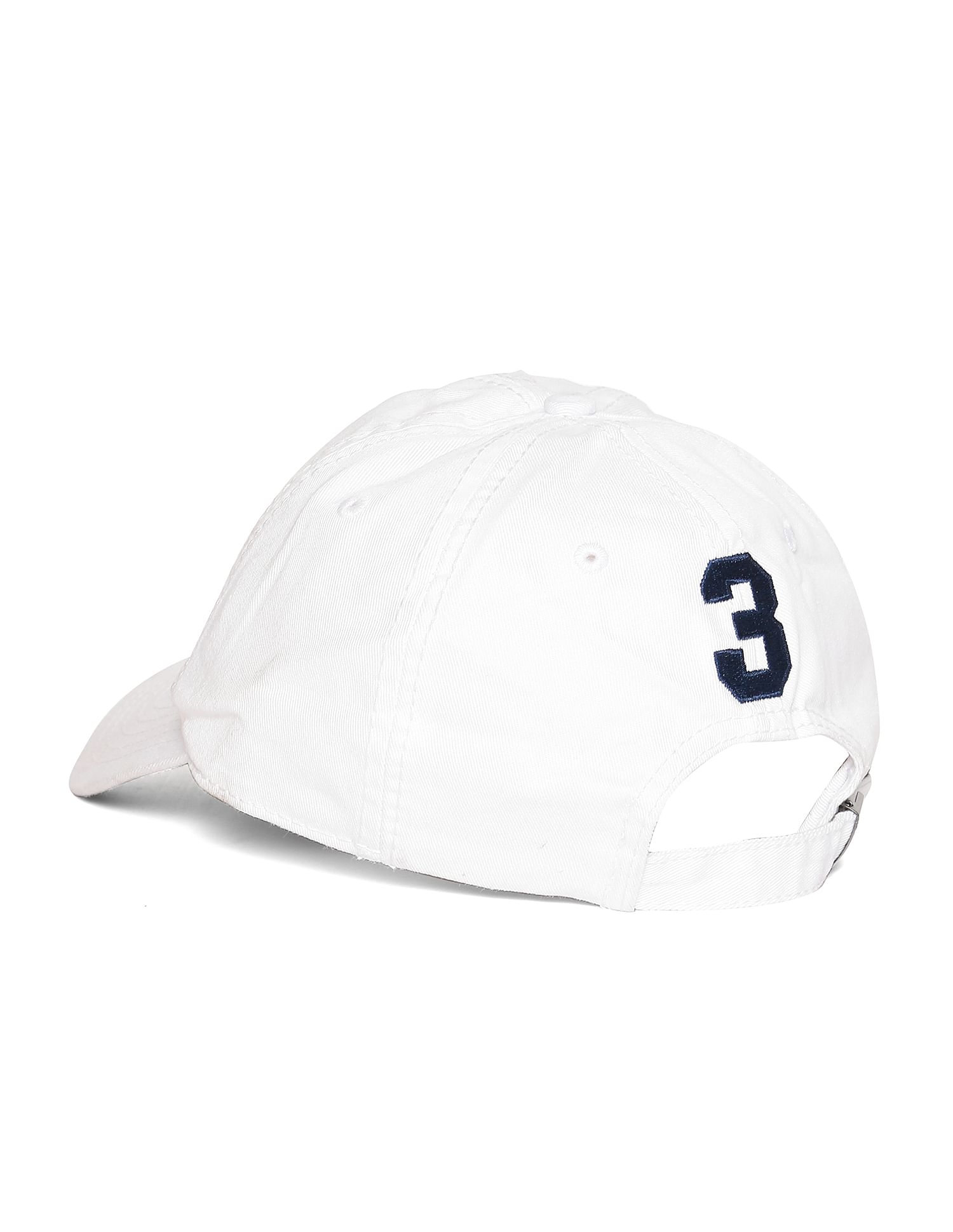 Embroidered Logo Twill Baseball Cap White - U.S. POLO ASSN. | Large