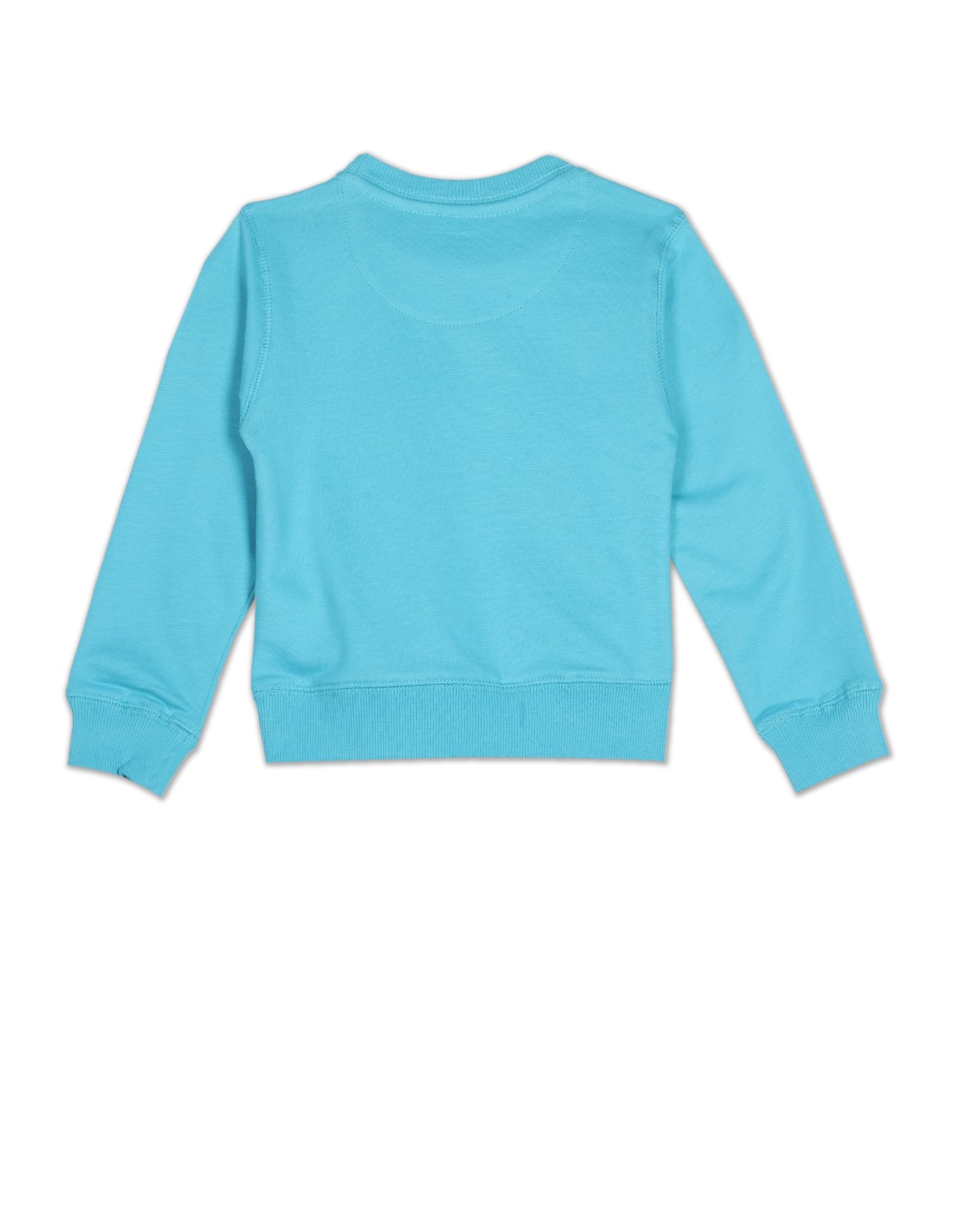 Boys Blue Crew Neck Brand Print Sweatshirt Light Blue - U.S. POLO ASSN. | Large