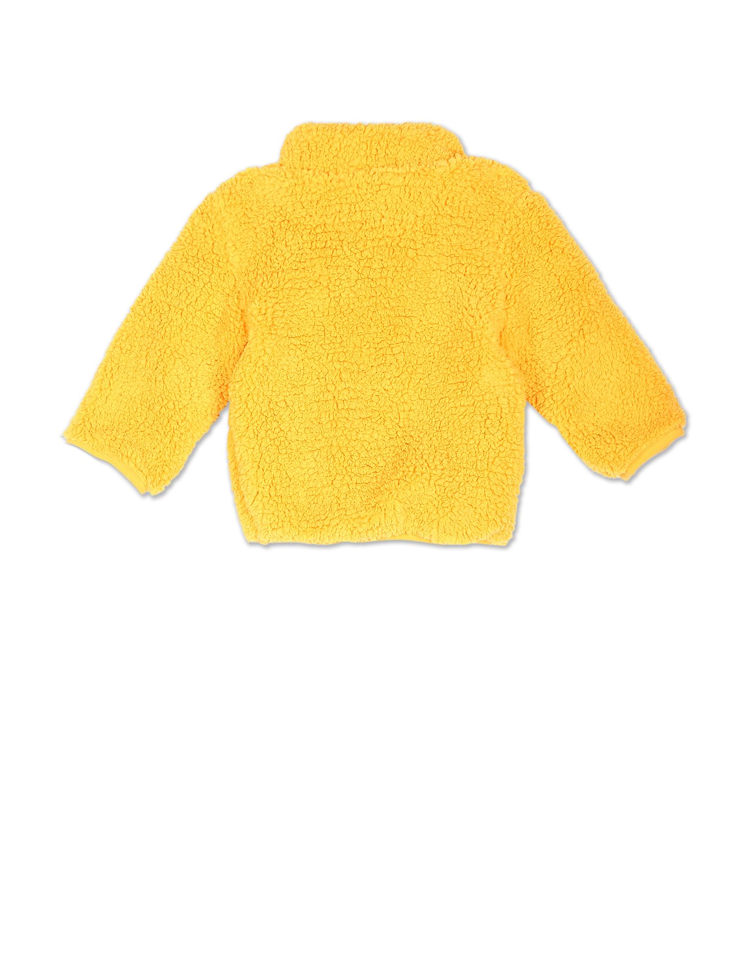Boys Dark Yellow Solid Sherpa Jacket Dark Yellow - U.S. POLO ASSN. | Large