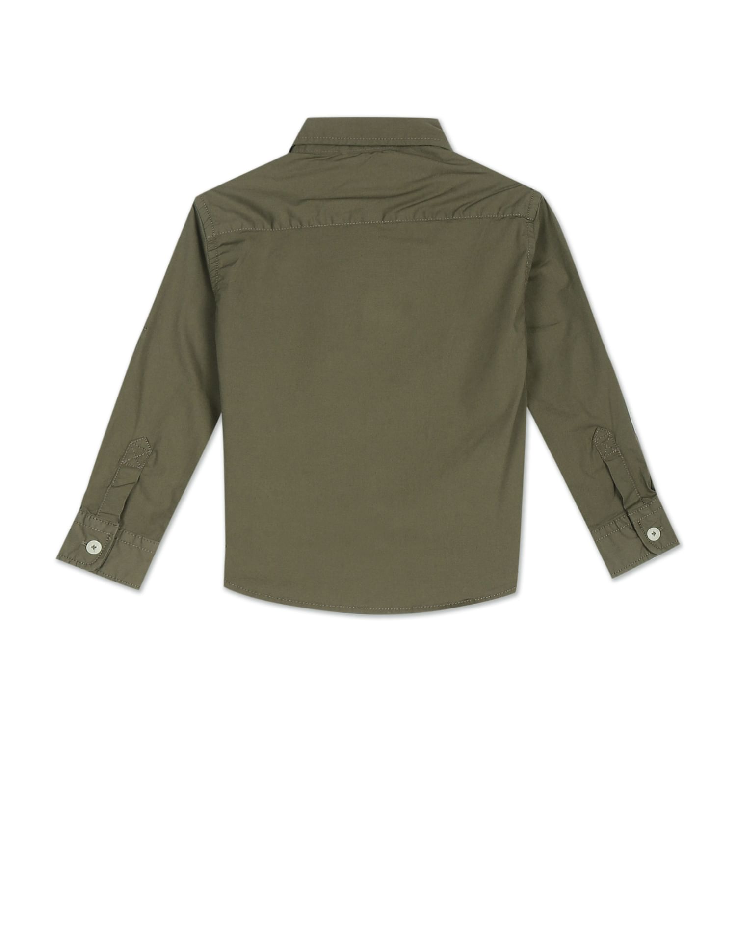 Patch Pocket Solid Shirt Olive - U.S. POLO ASSN. | Large