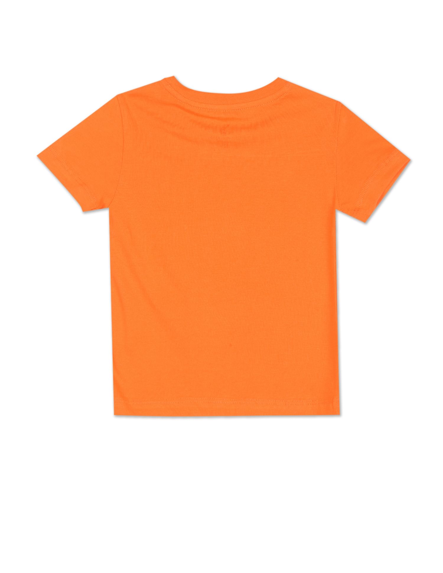 Boys Orange Crew Neck Brand Print T-Shirt Orange - U.S. POLO ASSN. | Large