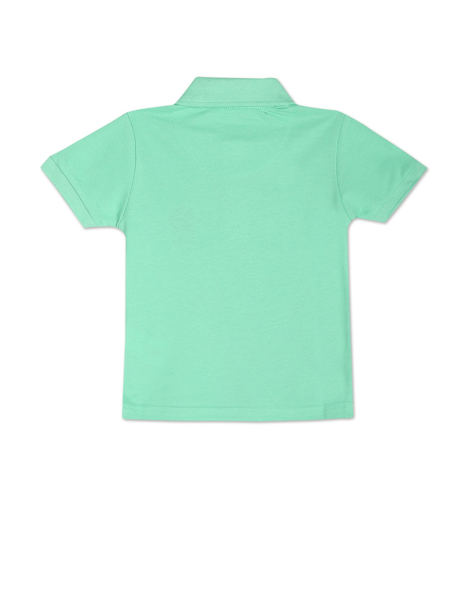 Solid Cotton Pique Polo Shirt Mint - U.S. Polo Assn. India | Large