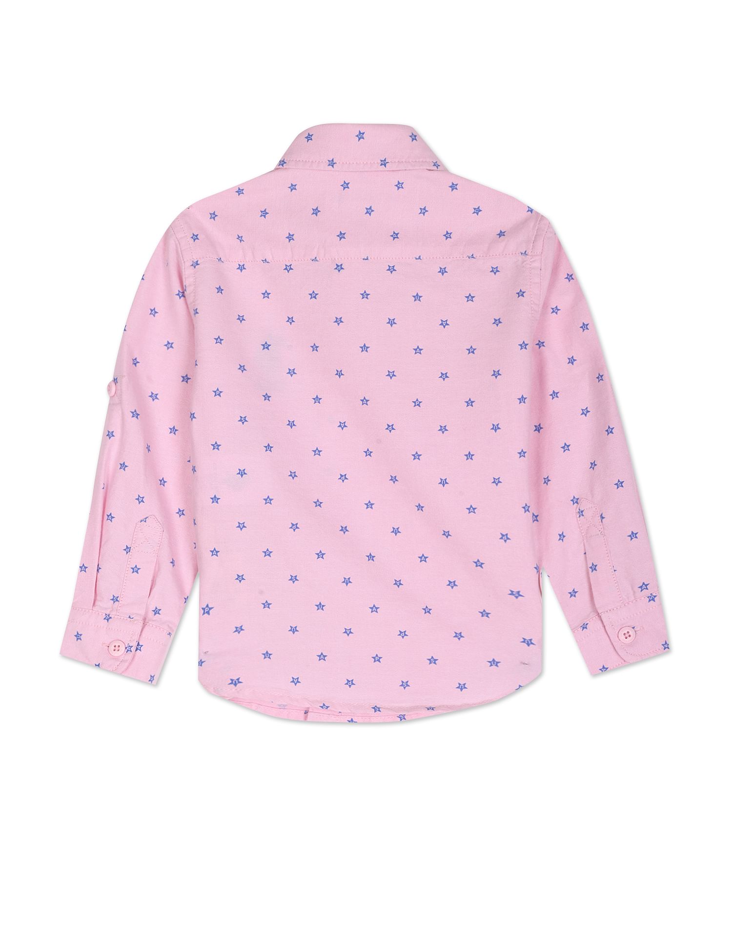 Geometric Print Oxford Shirt Light Pink - U.S. POLO ASSN. | Large