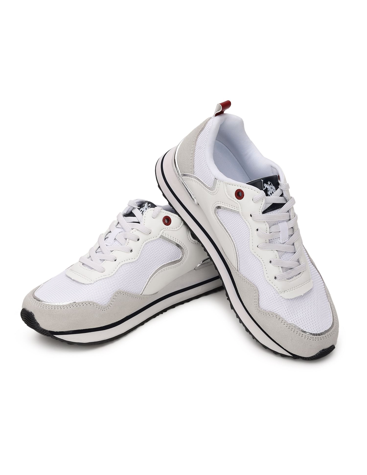 Women Metallic Zoe Sneakers White - U.S. Polo Assn. India | Large